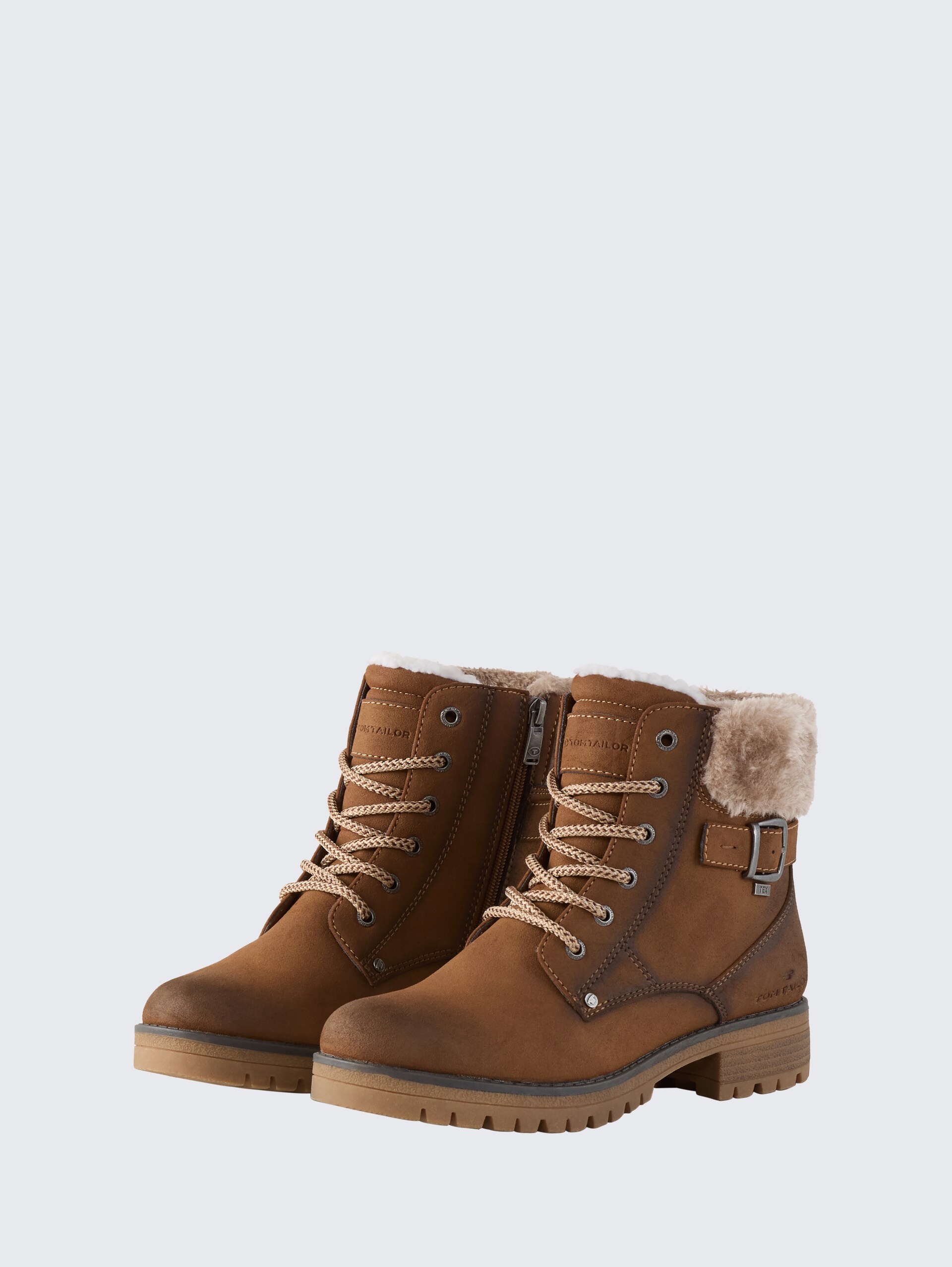 Wasserdichte Stiefelette mit Fütterung - whisky - seitliche Produkt-Ansicht