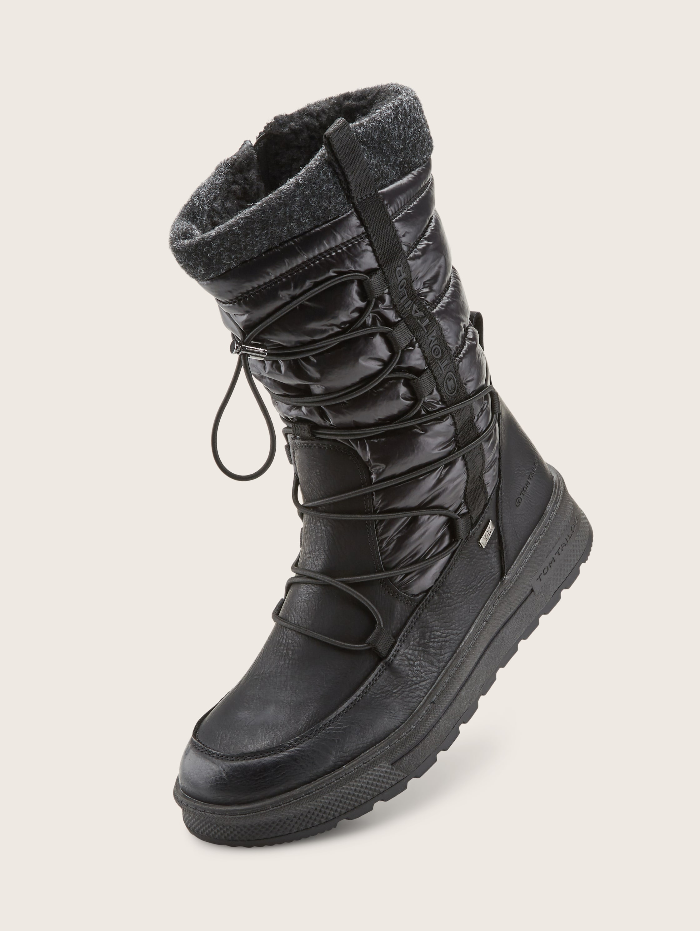 Lined boots - black
