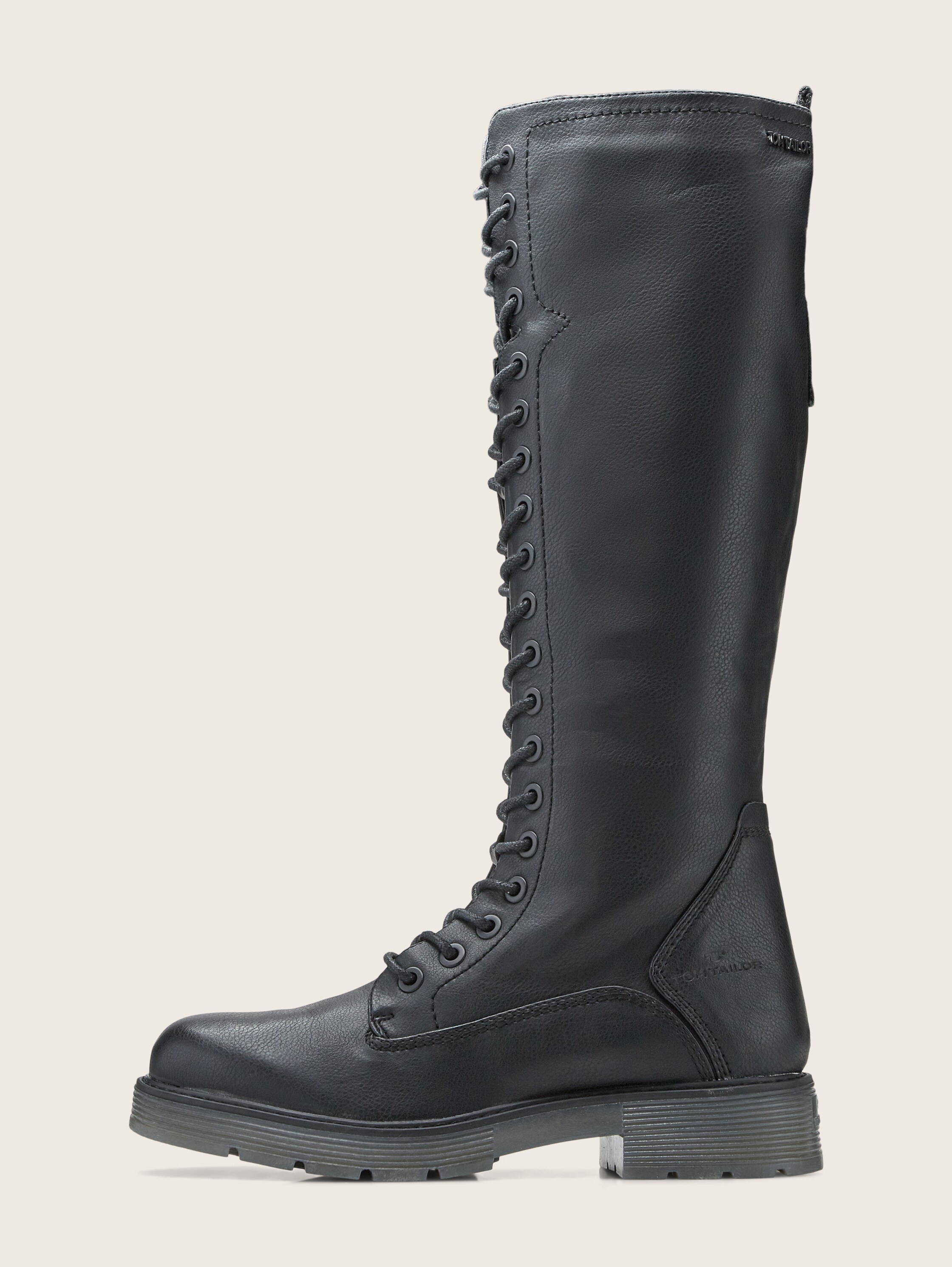 Schnürstiefel mit Block-Absatz - 5