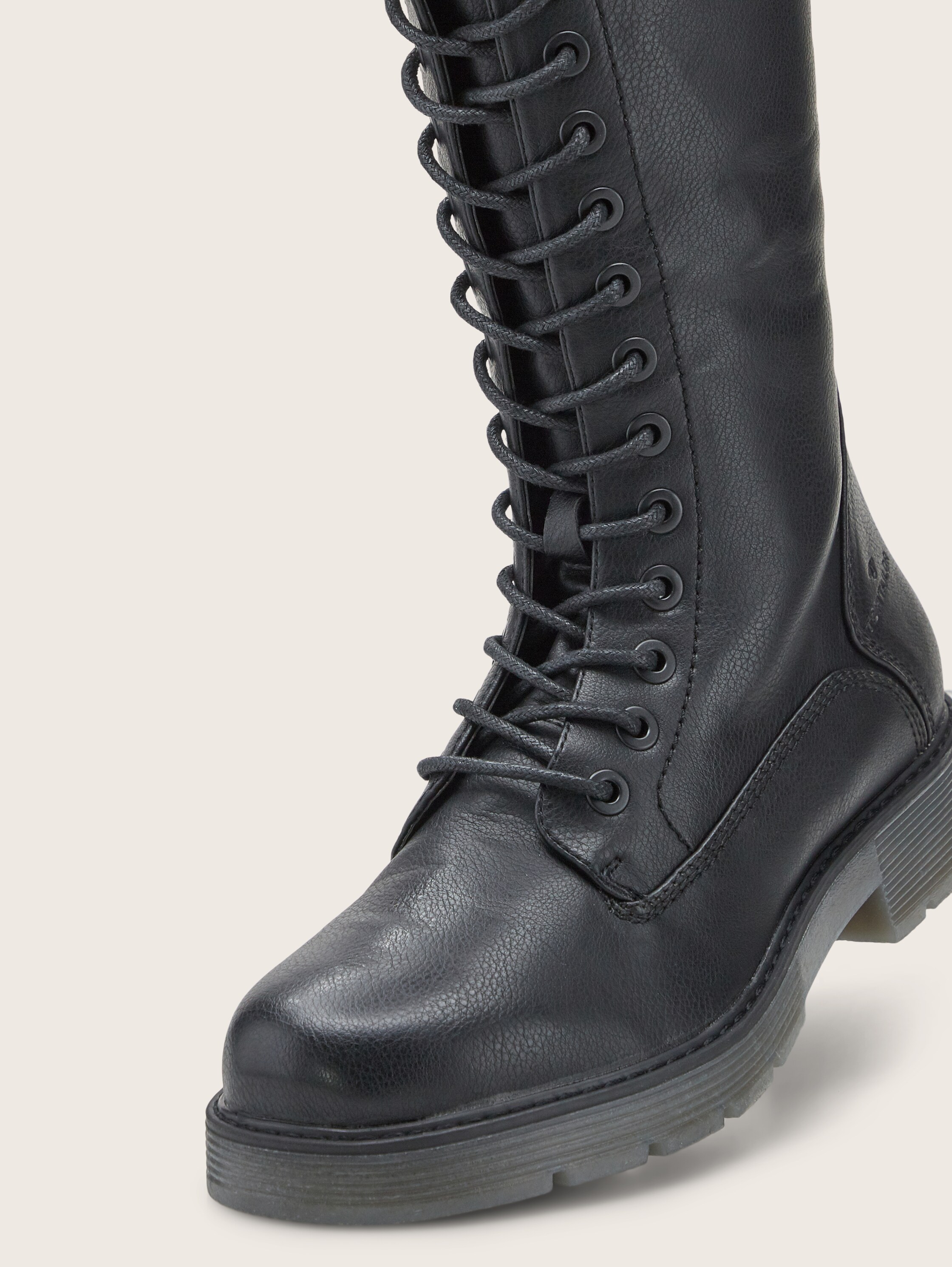 Schnürstiefel mit Block-Absatz - 4