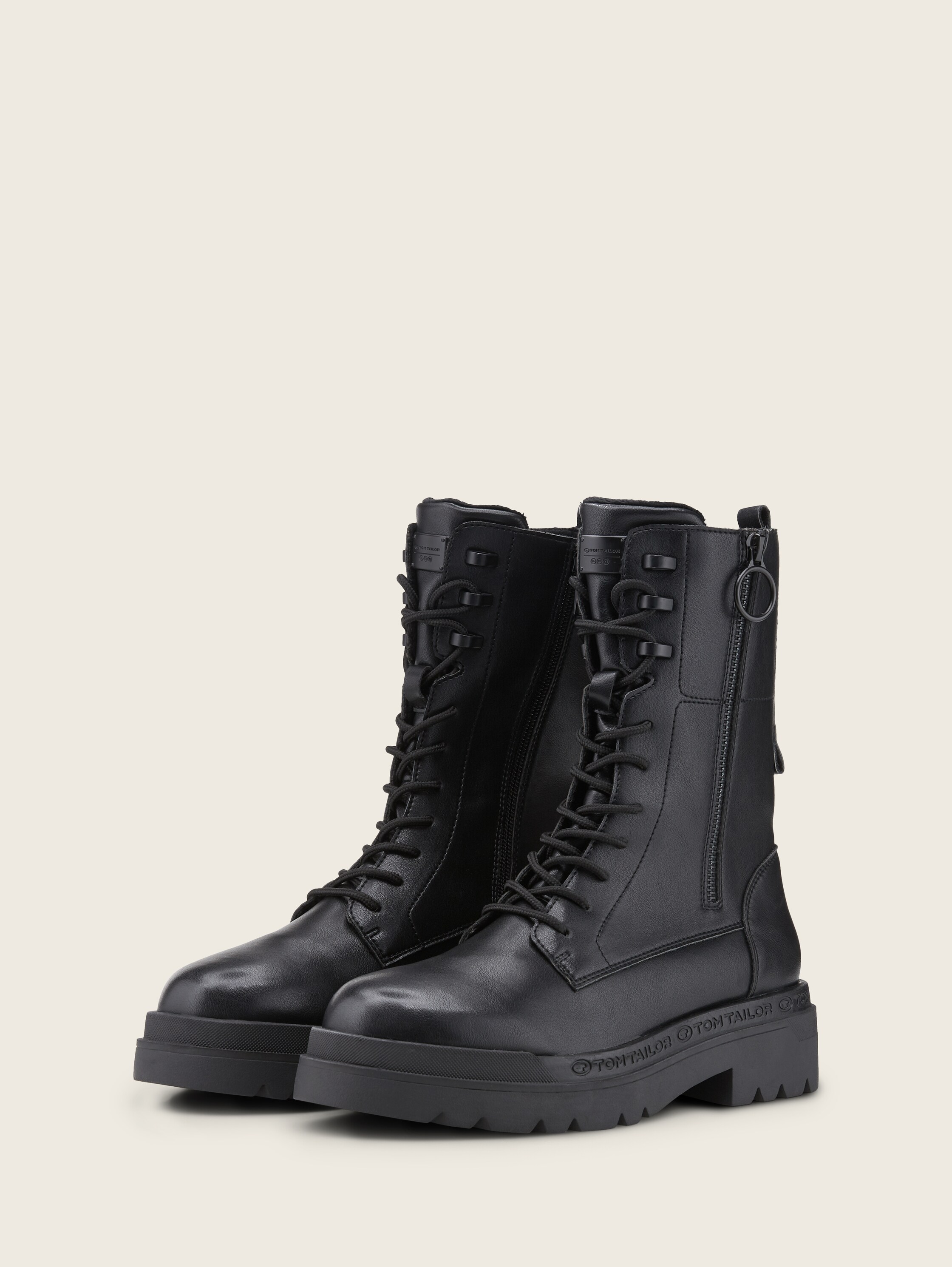 Boots made of artificial leather - black_1 - 