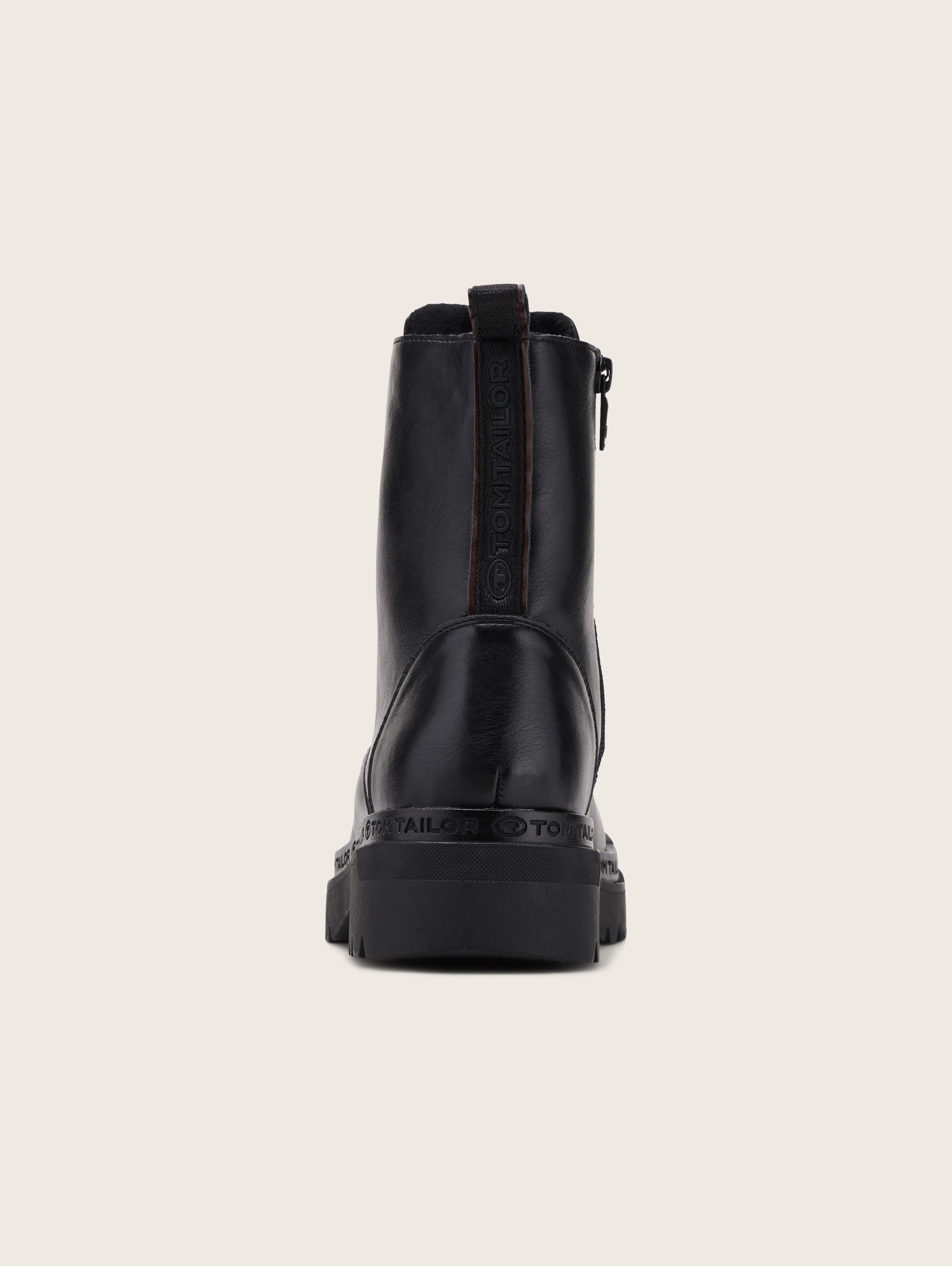 Schnürstiefel aus glattem Lederimitat - 4
