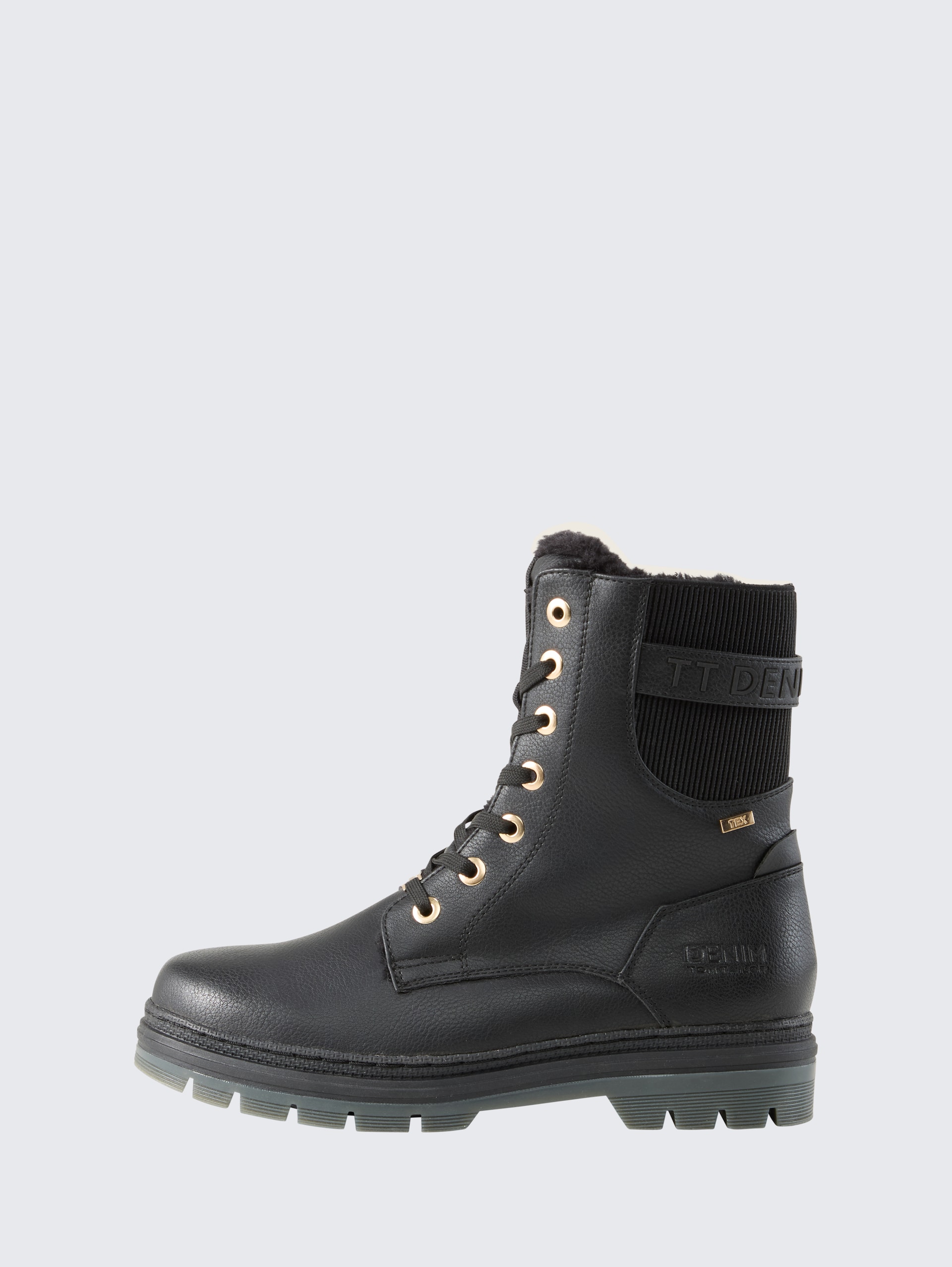 Wasserdichte Stiefel mit Logo-Applikation - black - seitliche Produkt-Ansicht