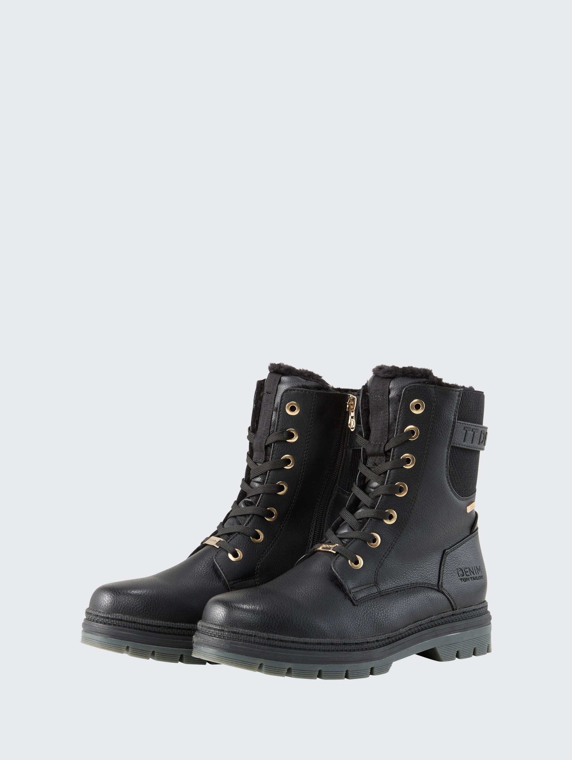 Wasserdichte Stiefel mit Logo-Applikation - black - seitliche Produkt-Ansicht