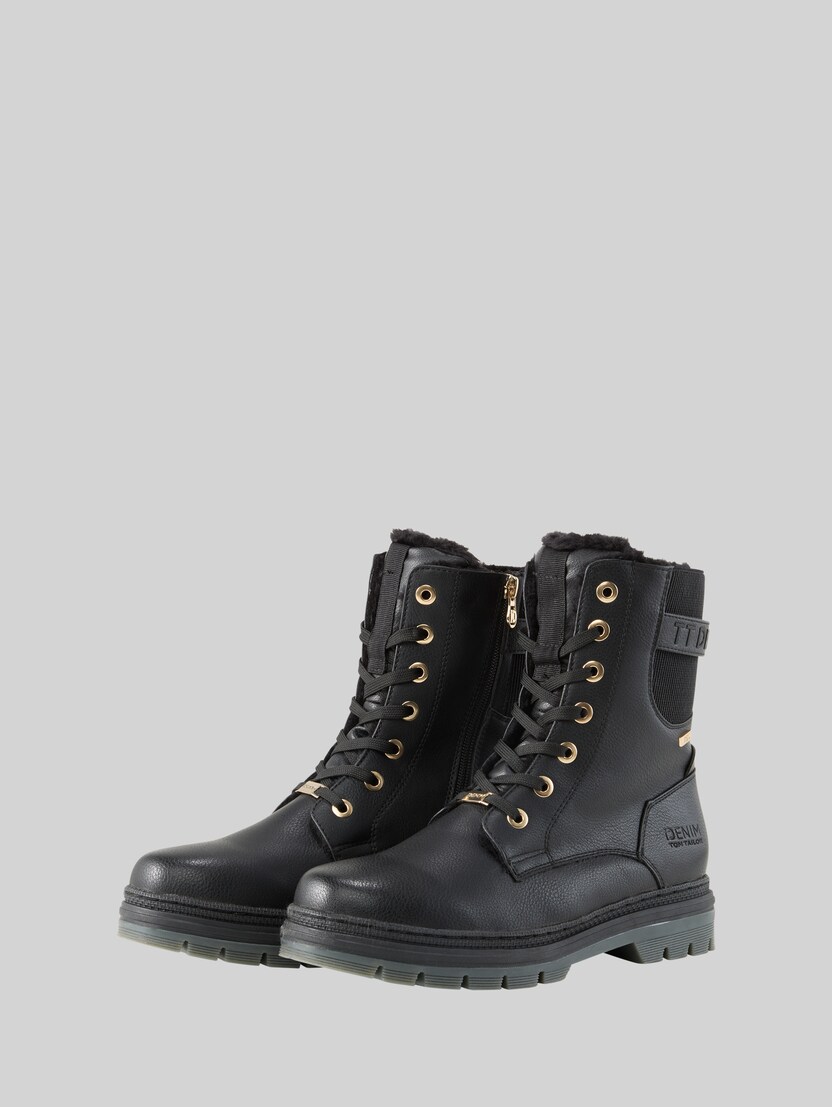 Waterproof boots with lining by Denim Female, black