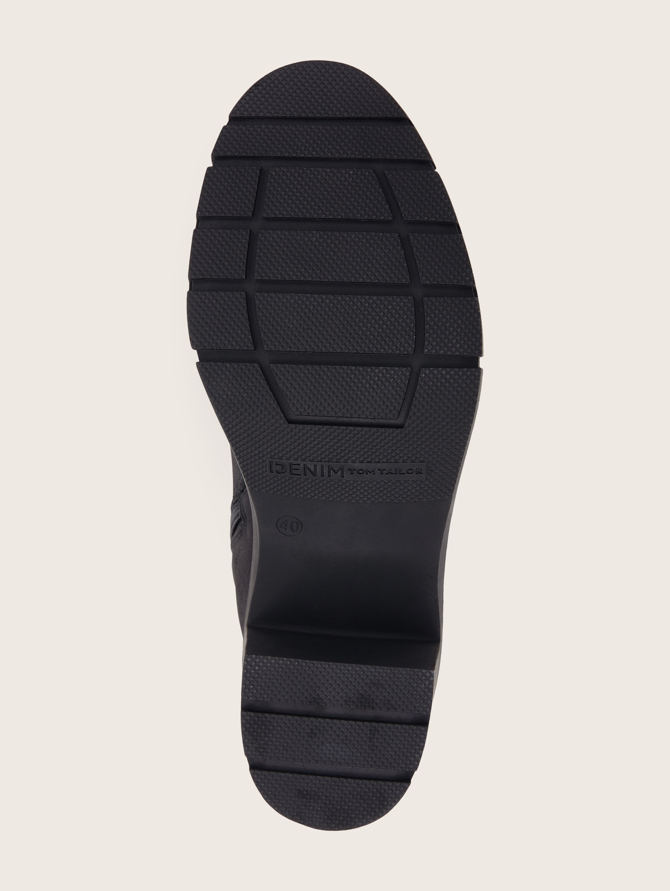 Gefütterte Stiefeletten mit Block-Absatz - black - Produkt-Ansicht Sohle