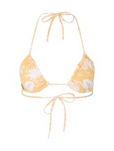 Selected, triangular bikini top with a print by Tom Tailor, yellow