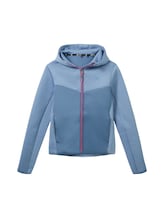 Ausgewählt, Sport-Sweatjacke mit Kapuze von Tom Tailor, blau