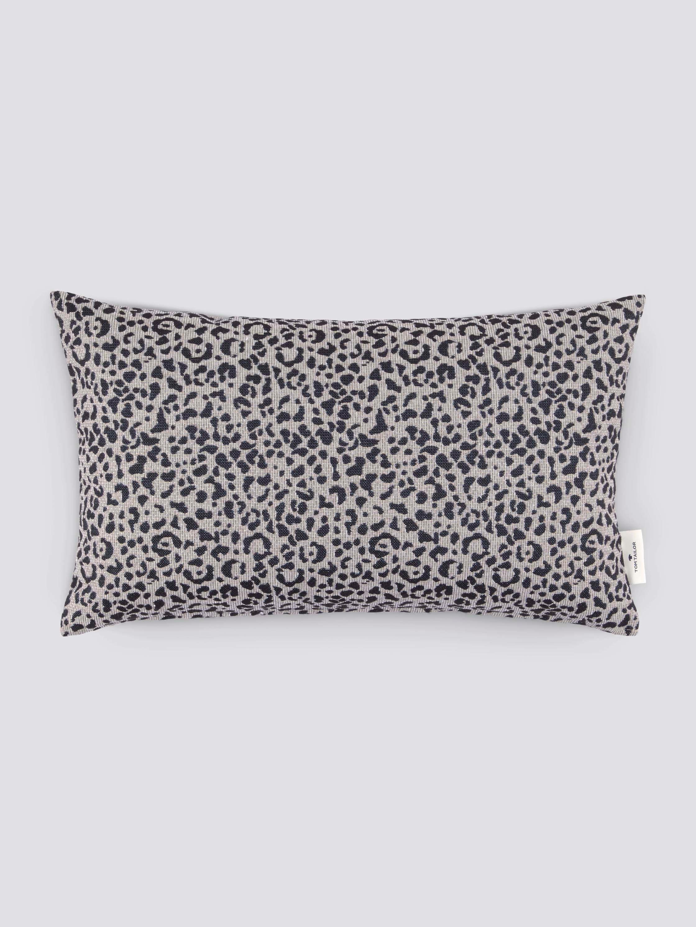 Kissenhülle mit Leo Print - offwhite-blue