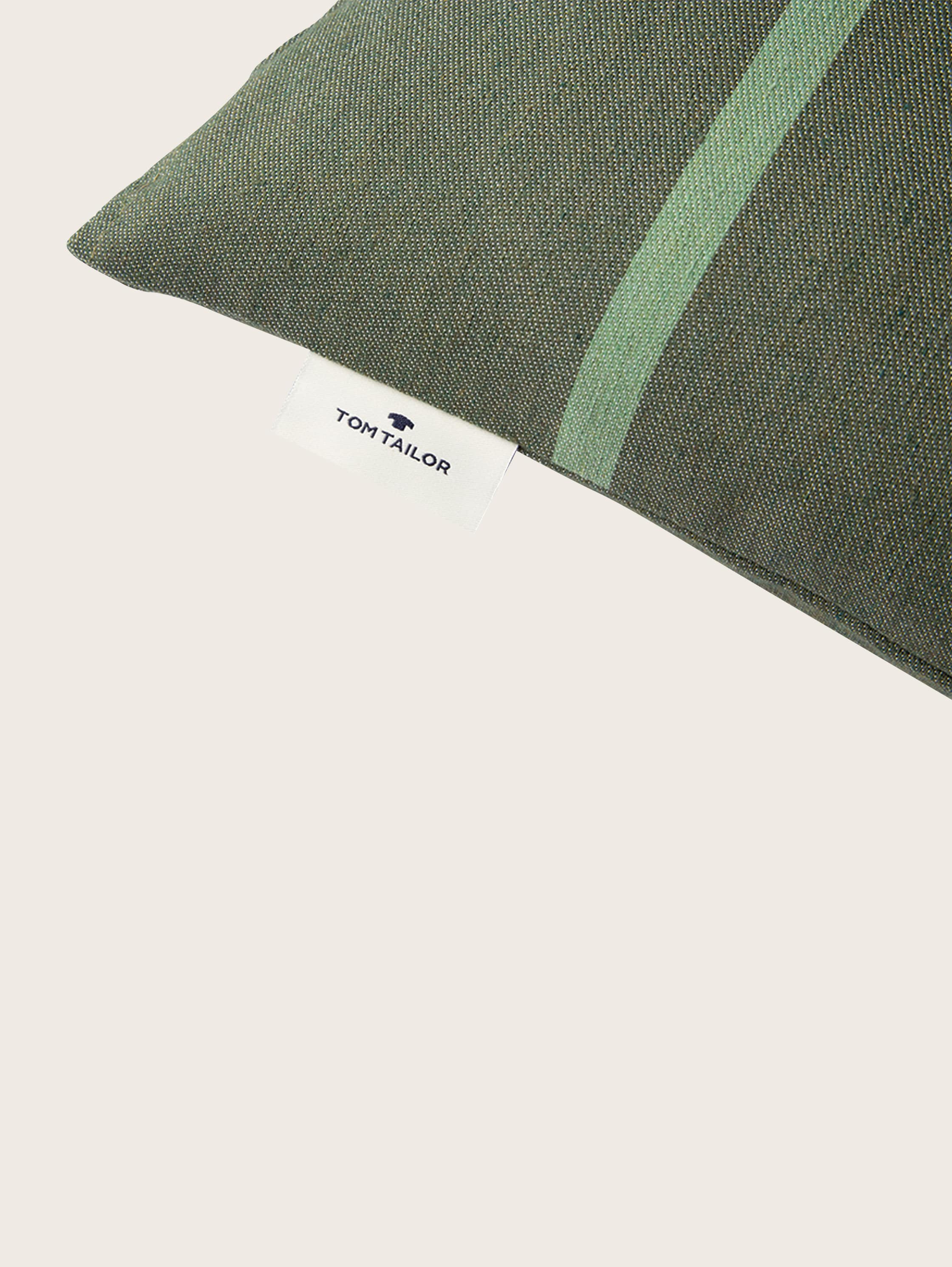Striped cushion cover - green