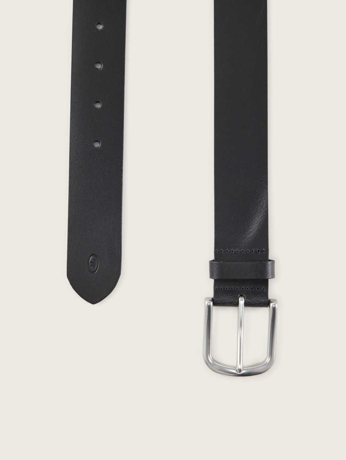 TTMARIO Ledergürtel mit abgerundeter Dornschließe - navy uni - Produkt-Ansicht von oben 