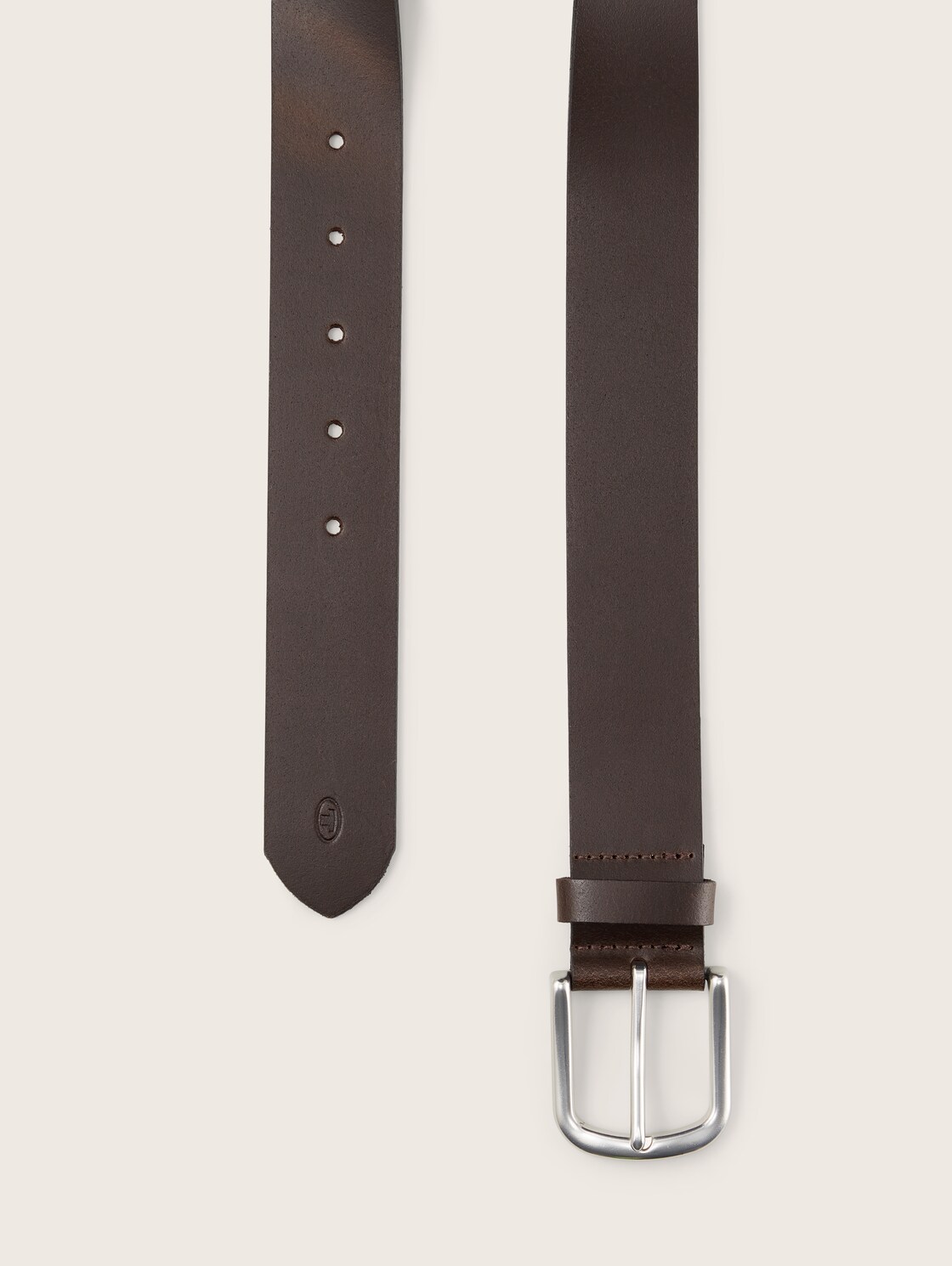 TTMARIO Ledergürtel mit abgerundeter Dornschließe - brown uni - Produkt-Ansicht von oben 