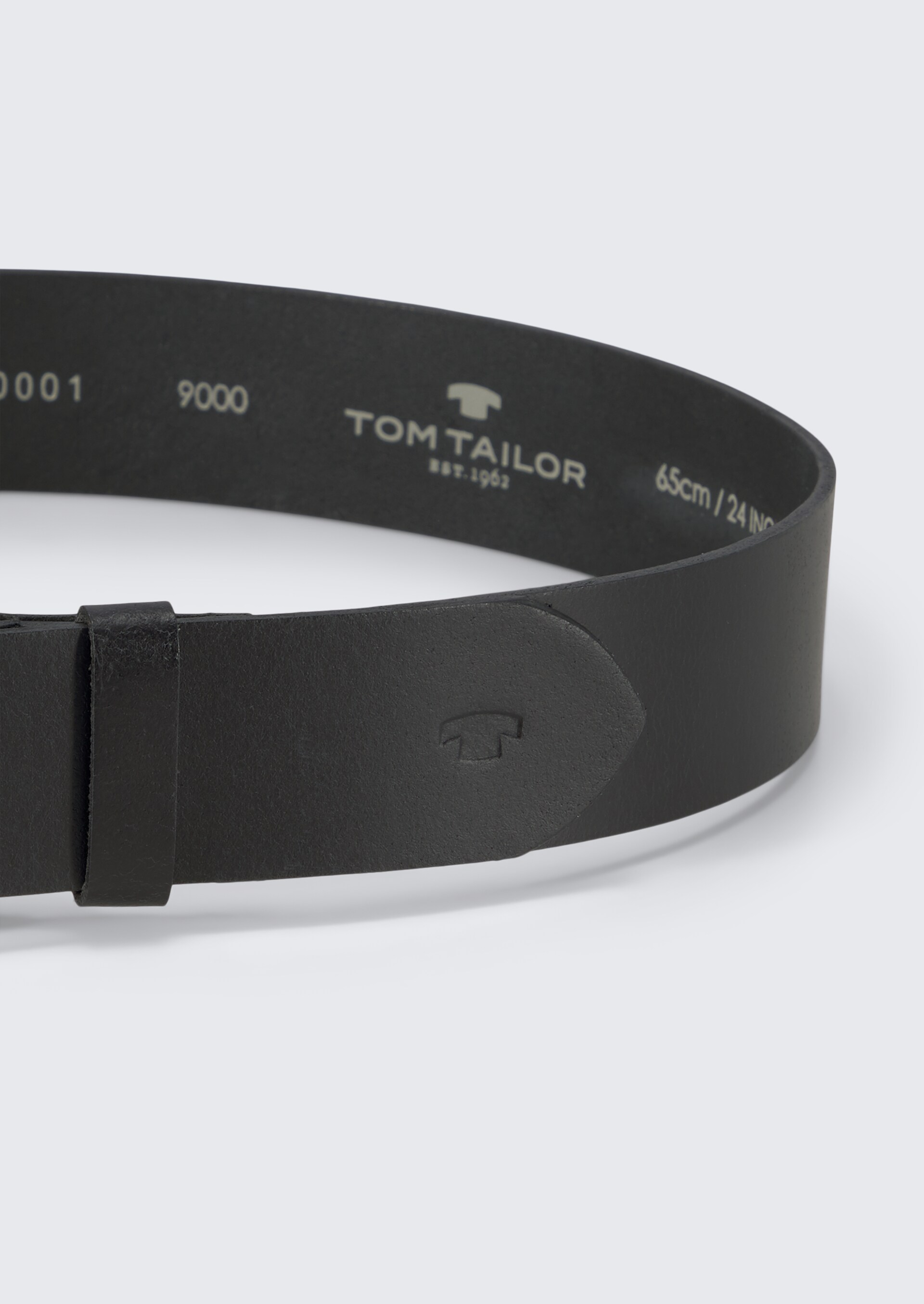 TTMARIO Ledergürtel mit abgerundeter Dornschließe - black uni - Produkt-Ansicht von oben 