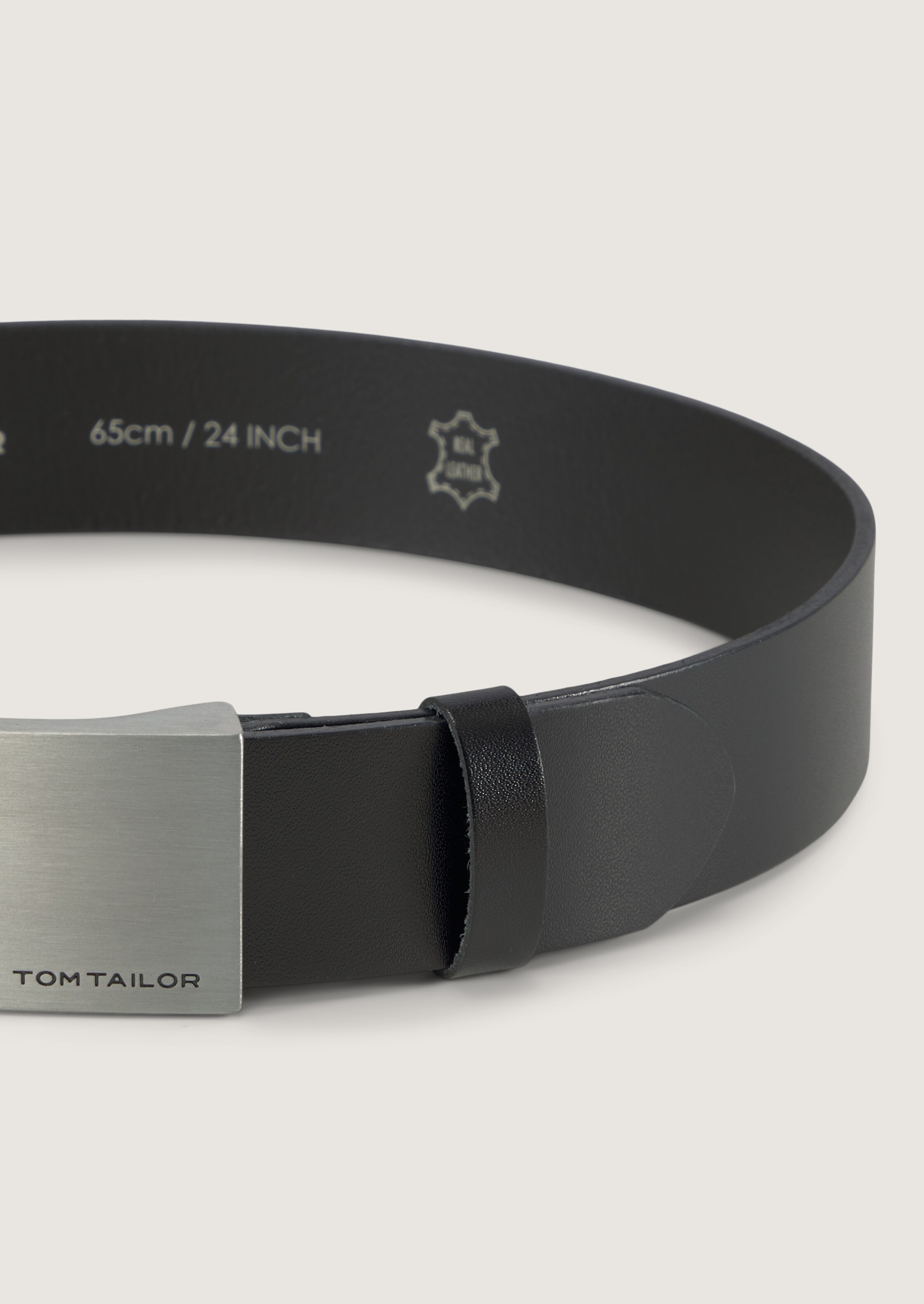 TTLUIGI leren riem met gesp - black_uni - 