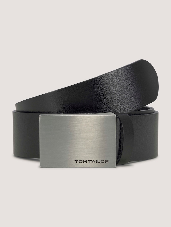 TTLUIGI leren riem met gesp door Unisex, black uni