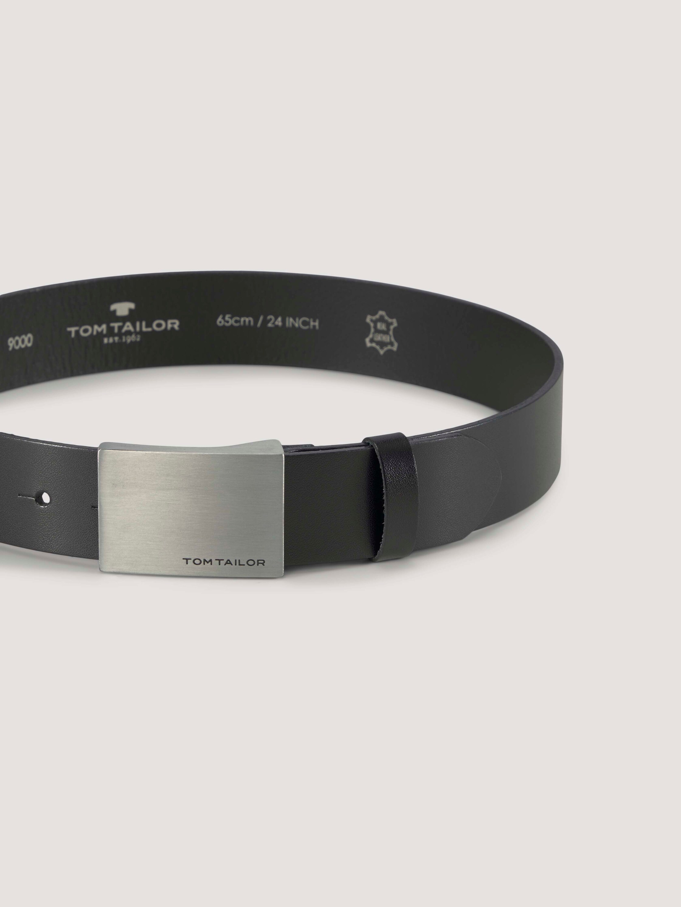 TTLUIGI leren riem met gesp - black_uni - 