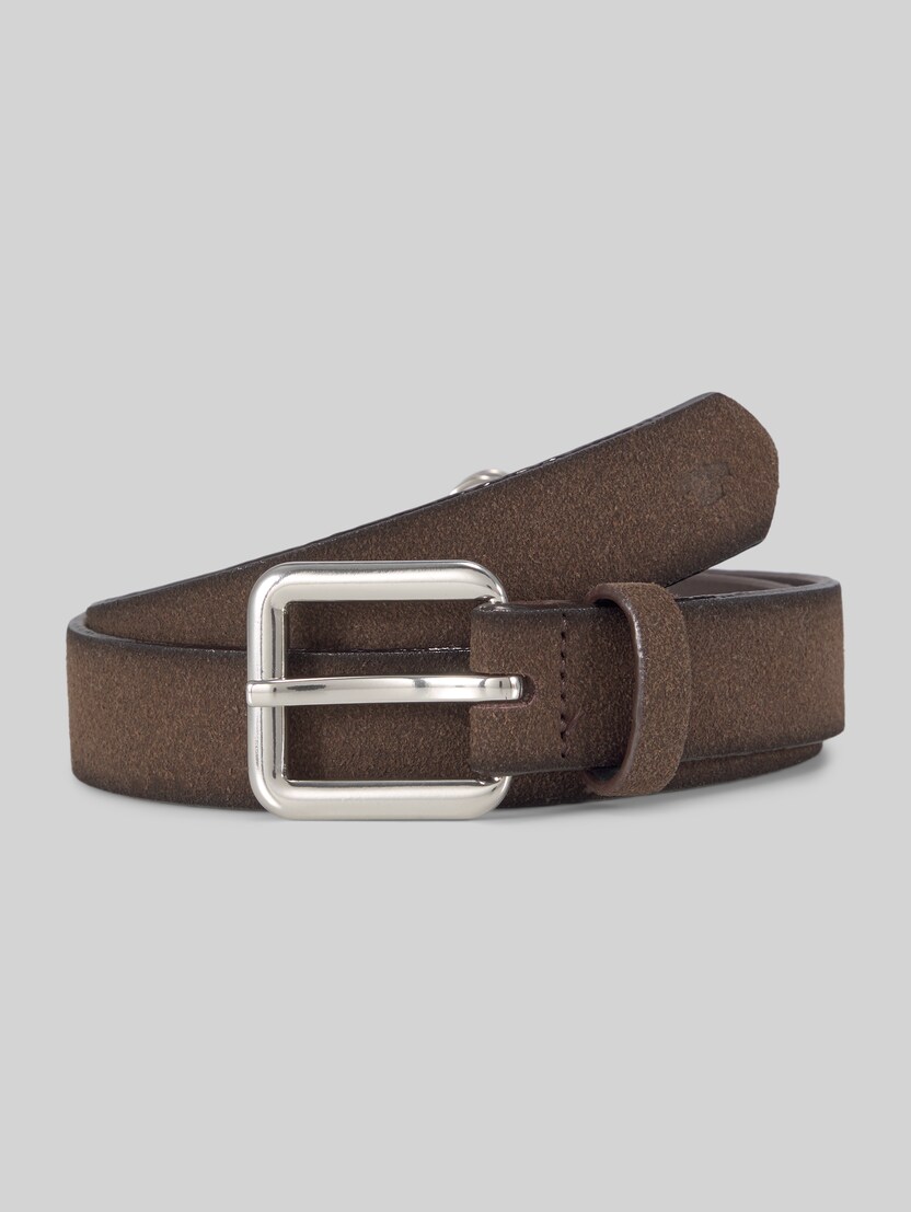 TTDAISY narrow belt with square pin buckle by Unisex, brown uni
