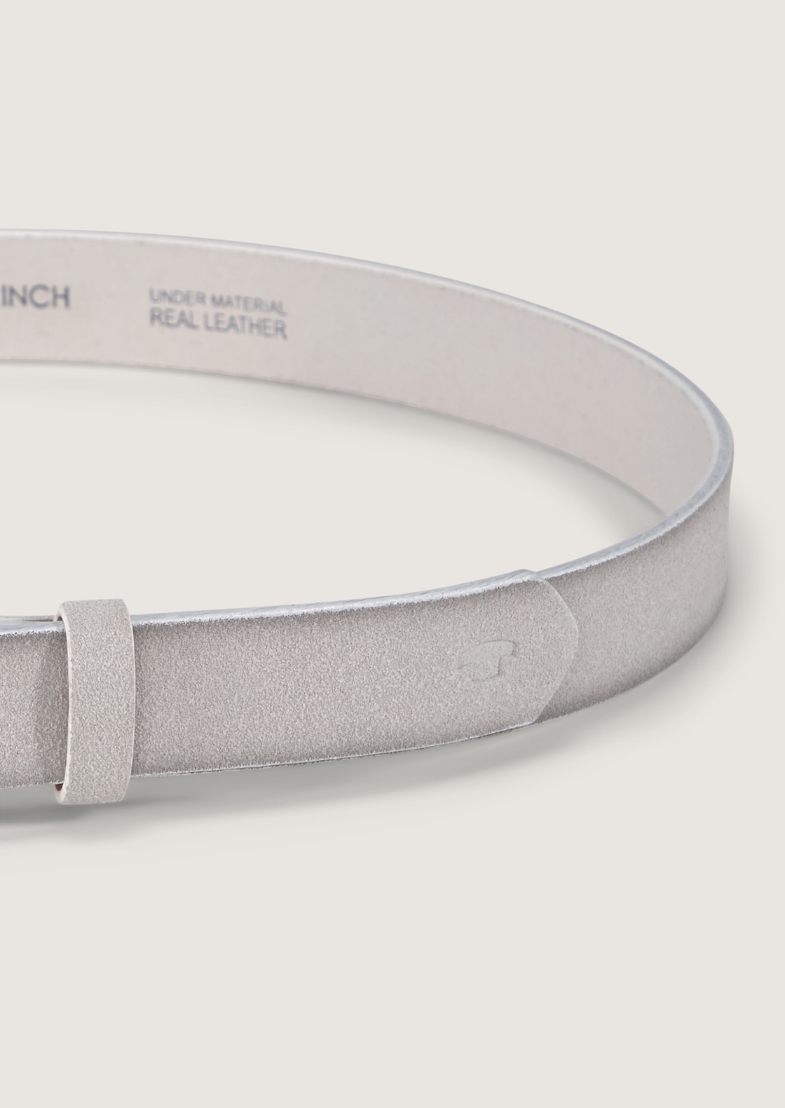 TTDAISY Kids schmaler Gürtel mit eckiger Dornschließe - ecru uni - Produkt-Ansicht von oben 