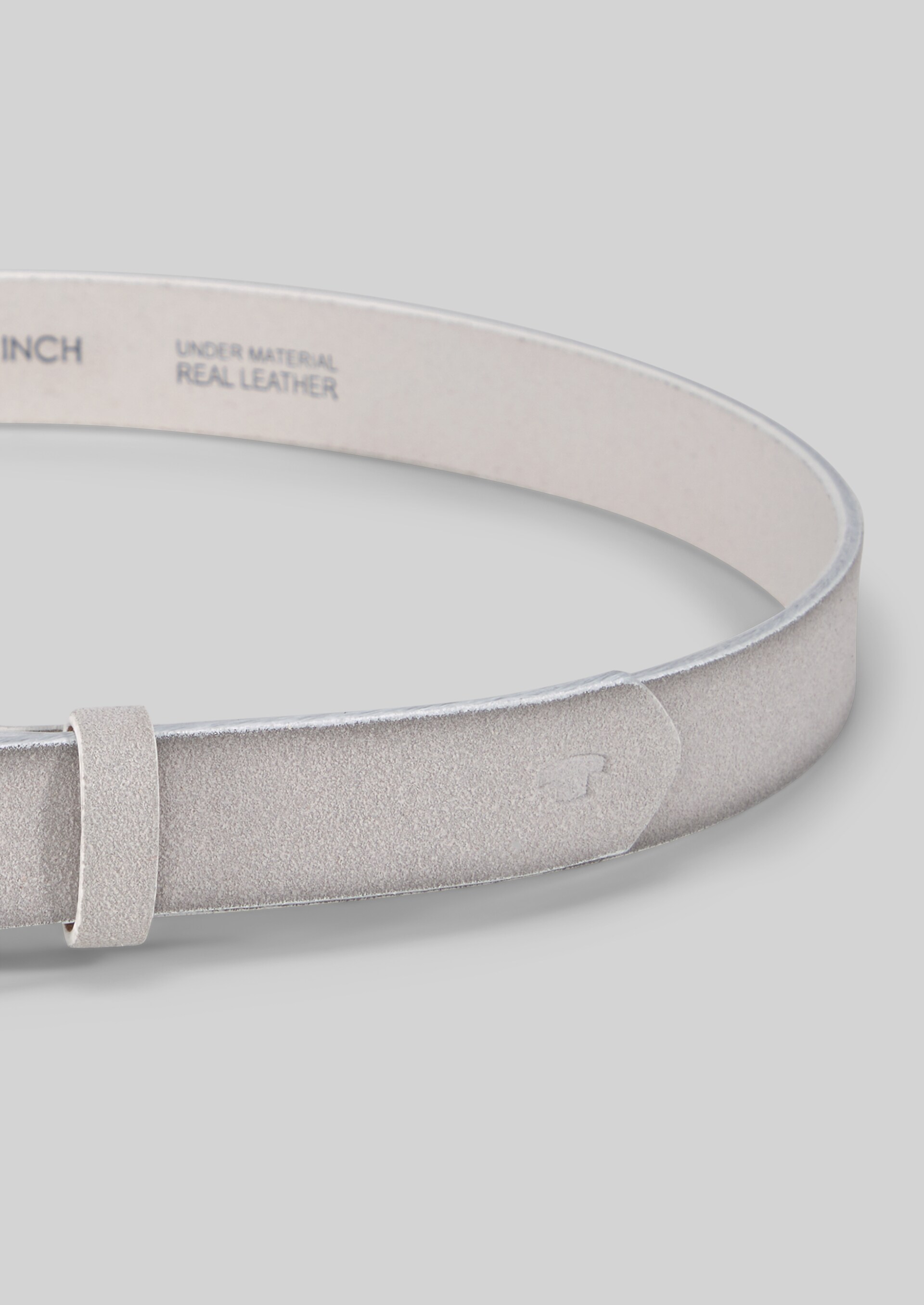 TTDAISY narrow belt with square pin buckle - ecru uni - Product view from top 