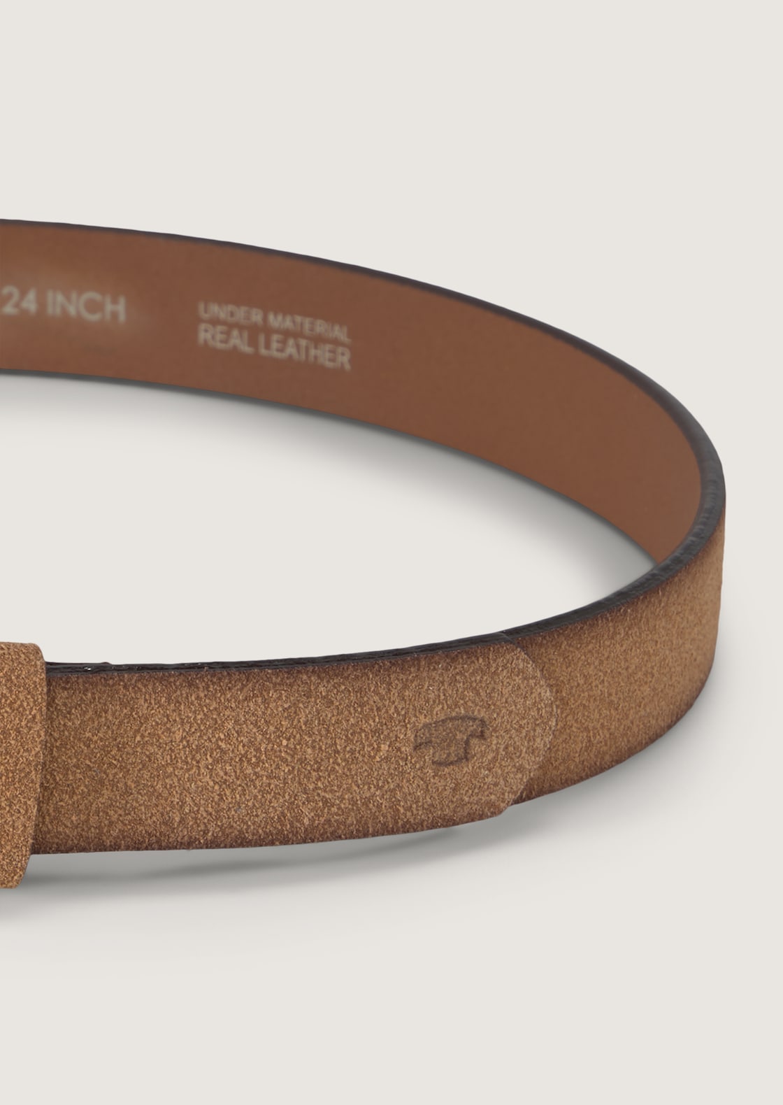 TTDAISY Kids schmaler Gürtel mit eckiger Dornschließe - light brown uni - Produkt-Ansicht von oben 