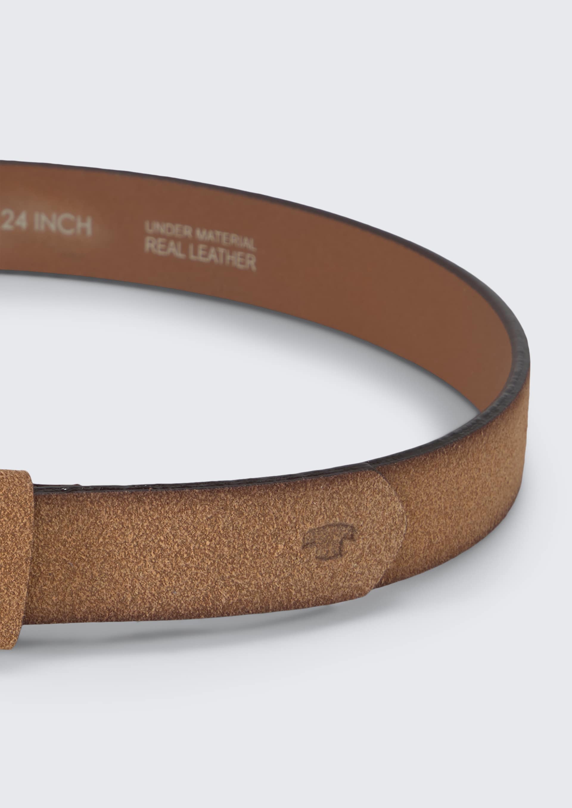 TTDAISY Kids schmaler Gürtel mit eckiger Dornschließe - light brown uni - Produkt-Ansicht von oben 
