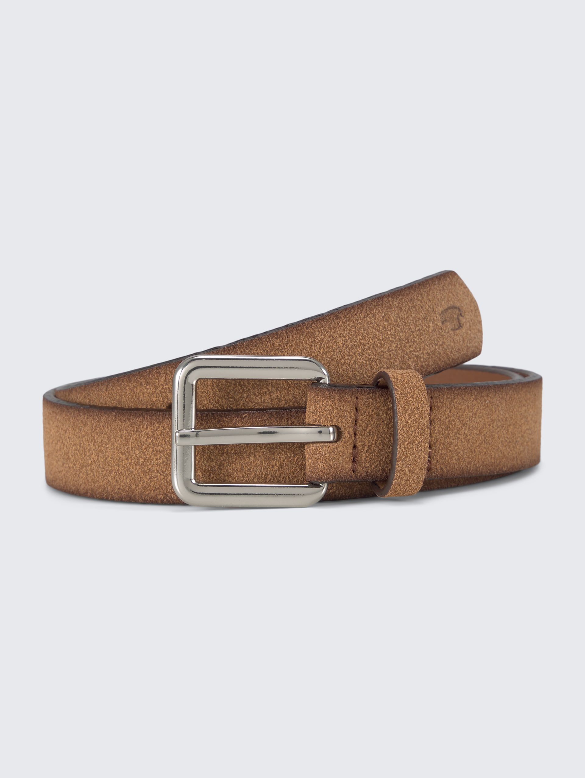 TTDAISY Kids schmaler Gürtel mit eckiger Dornschließe - light brown uni - Vorder-Produkt-Ansicht