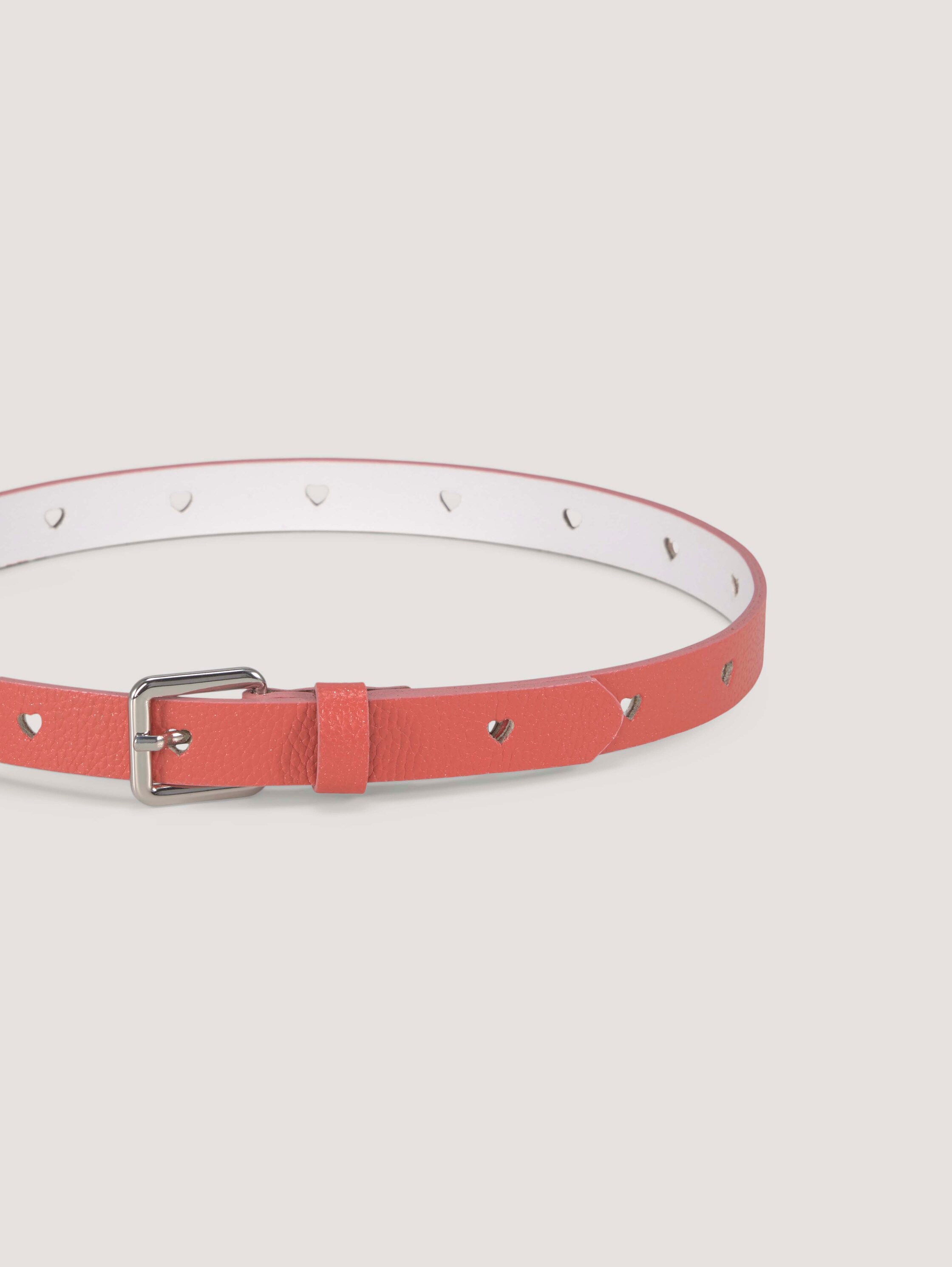 TTPEACH smalle leren riem met vierkante gesp - rose_uni - 