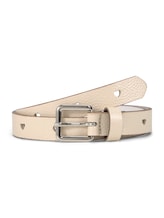 Sélectionné, TTPEACH Ceinture fine en cuir avec boucle ardillon carrée par Tom Tailor, beige