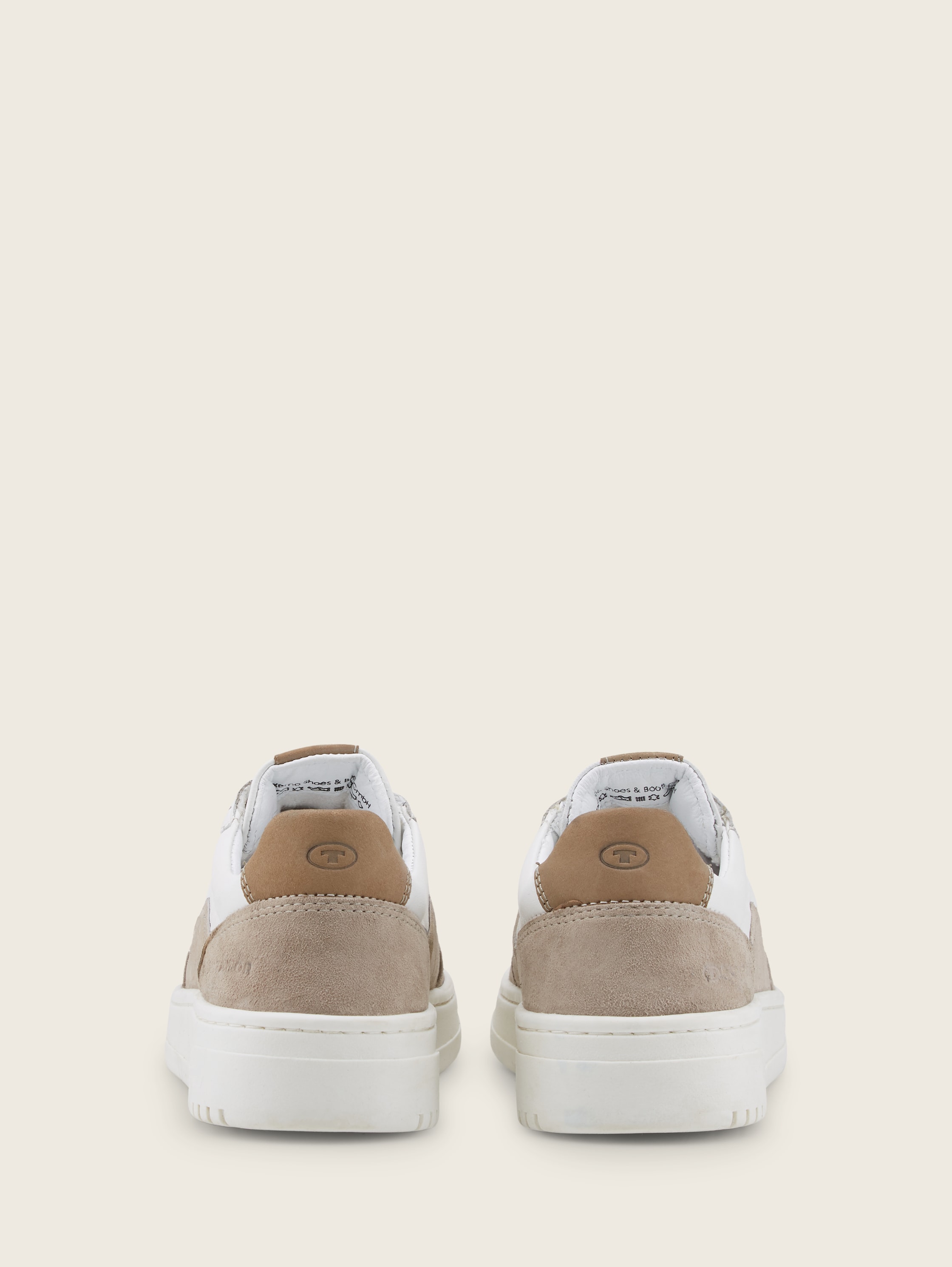 Sneaker aus Leder - white-ltgrey - Produkt-Rückansicht