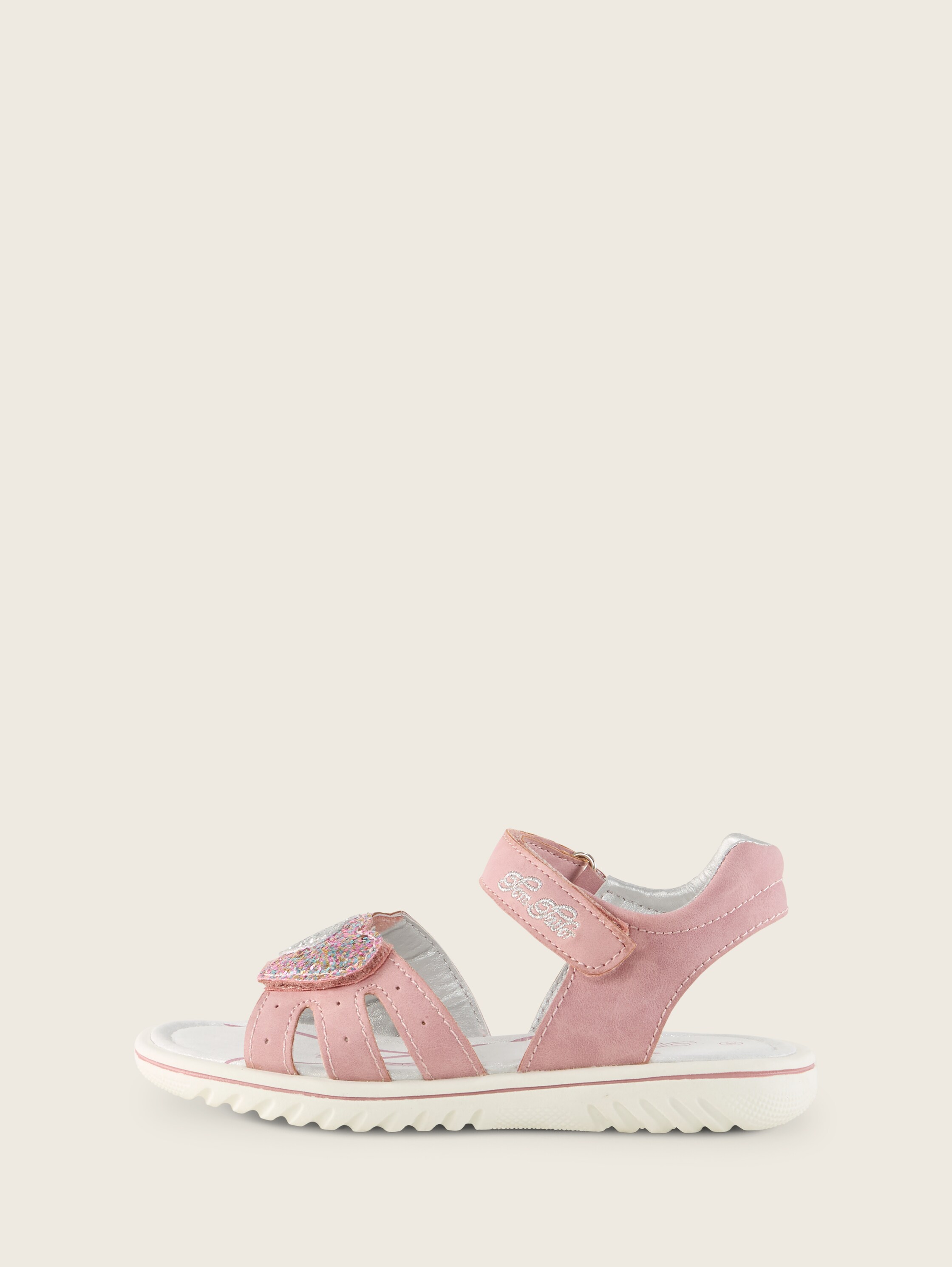 Sandals with a motif print - nude - 