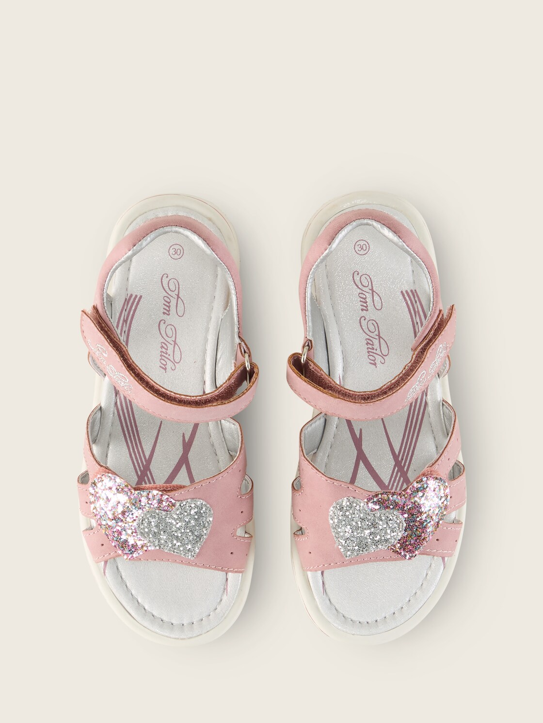 Sandale mit Motivprint - nude - Produkt-Ansicht von oben 