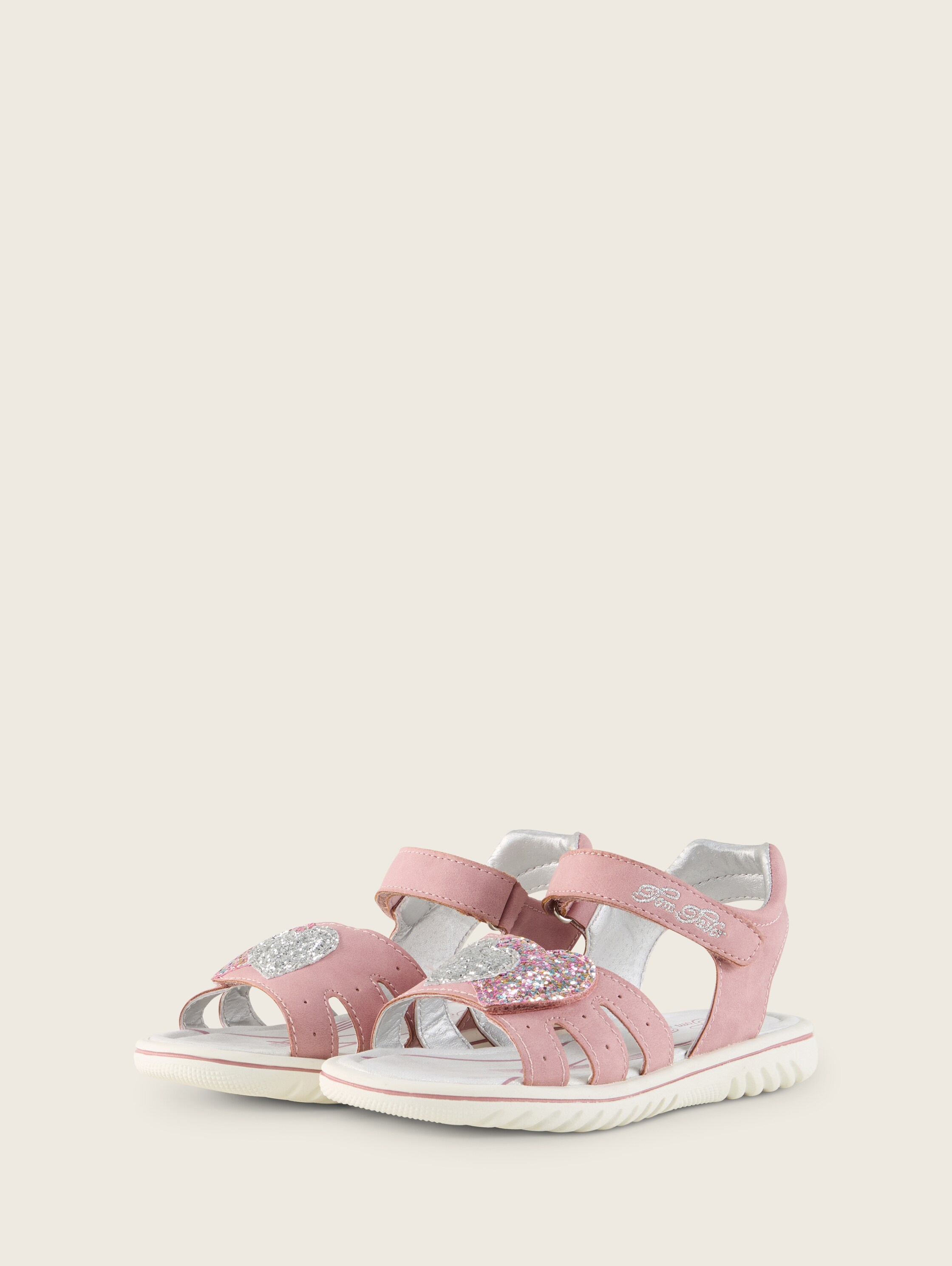 Sandals with a motif print - nude - 