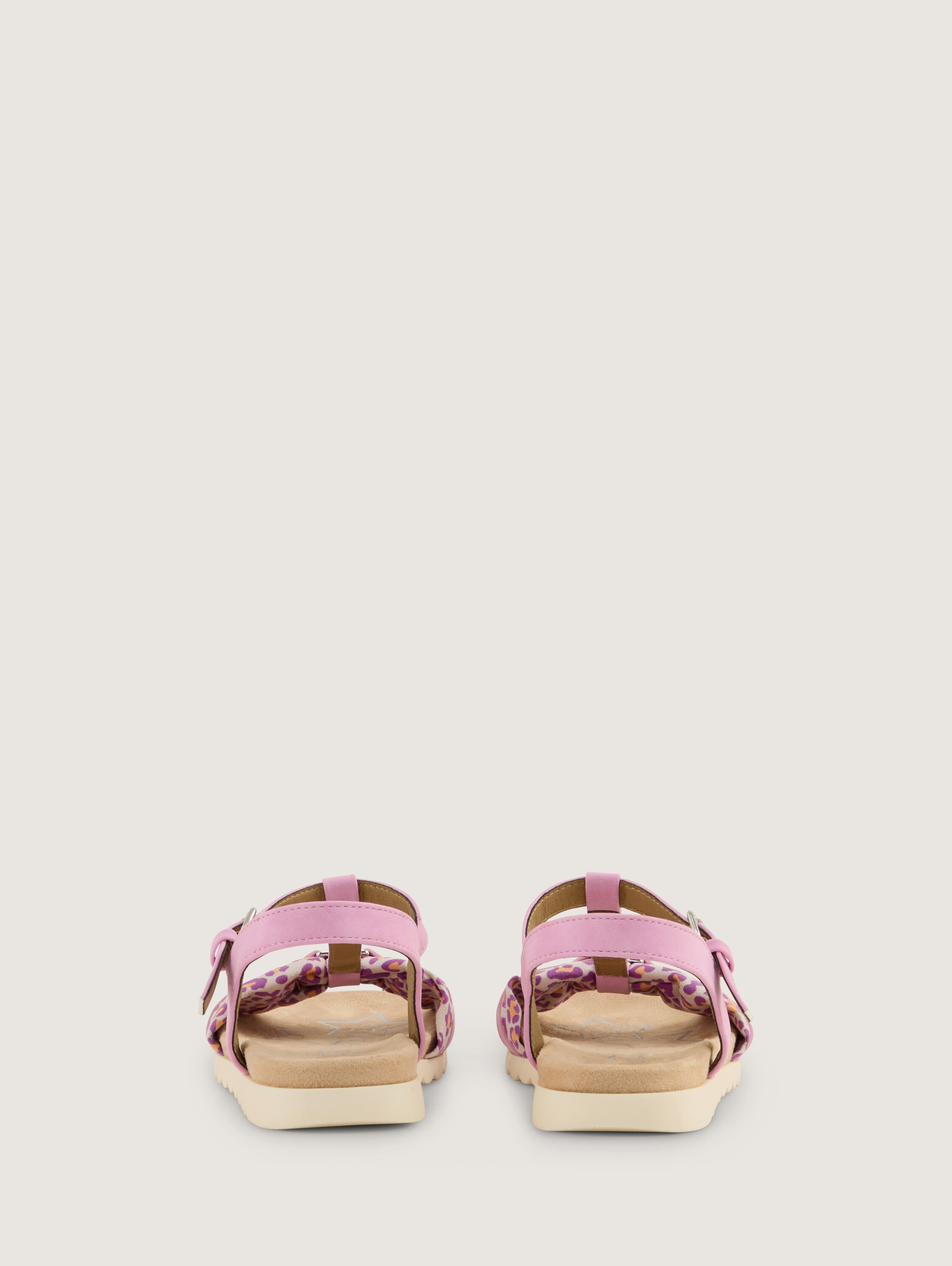 Sandalen met enkelbandje en dierenprint - rose - 