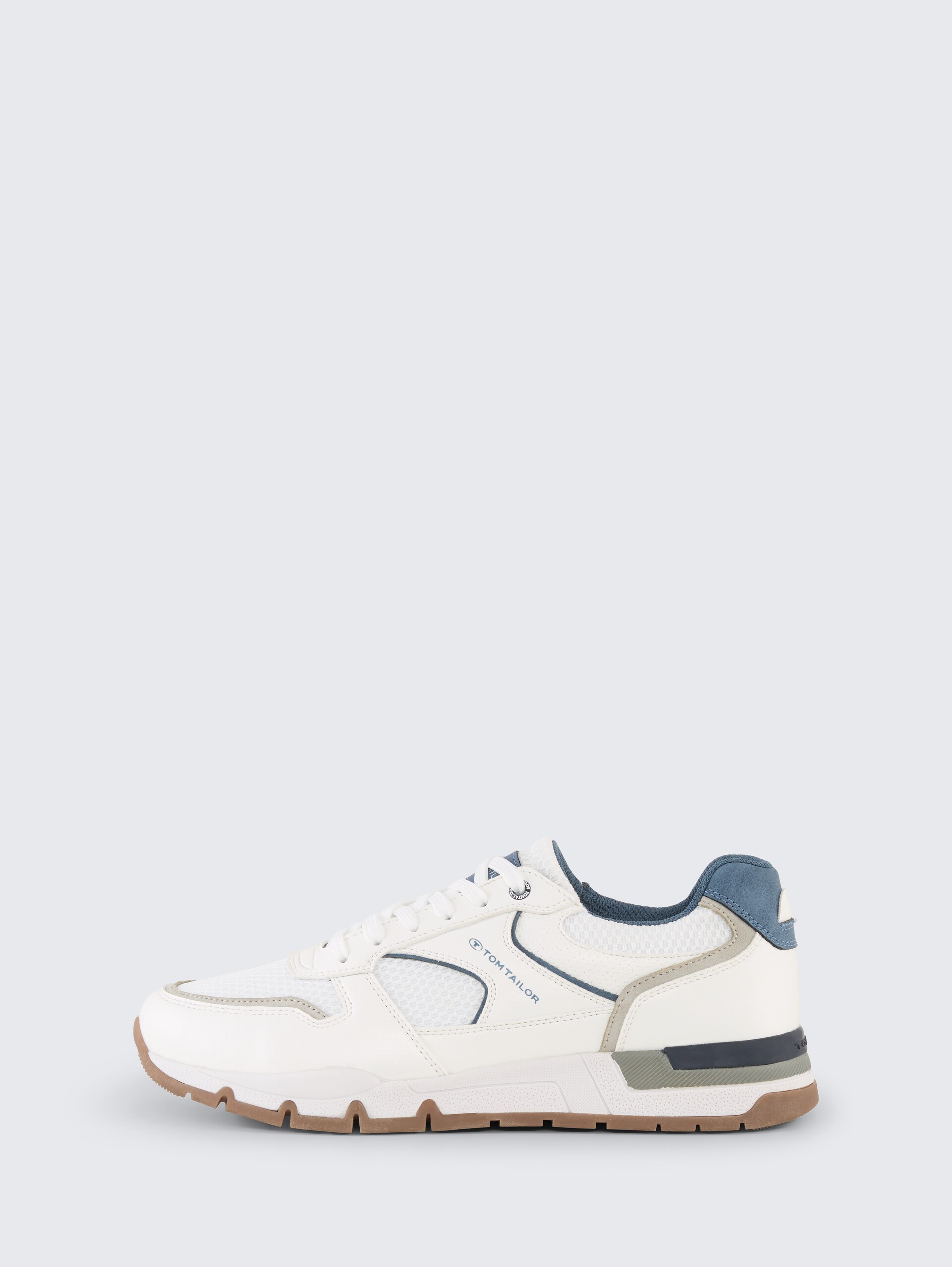 Sneaker met mesh inzetstuk - white - zijaanzicht product