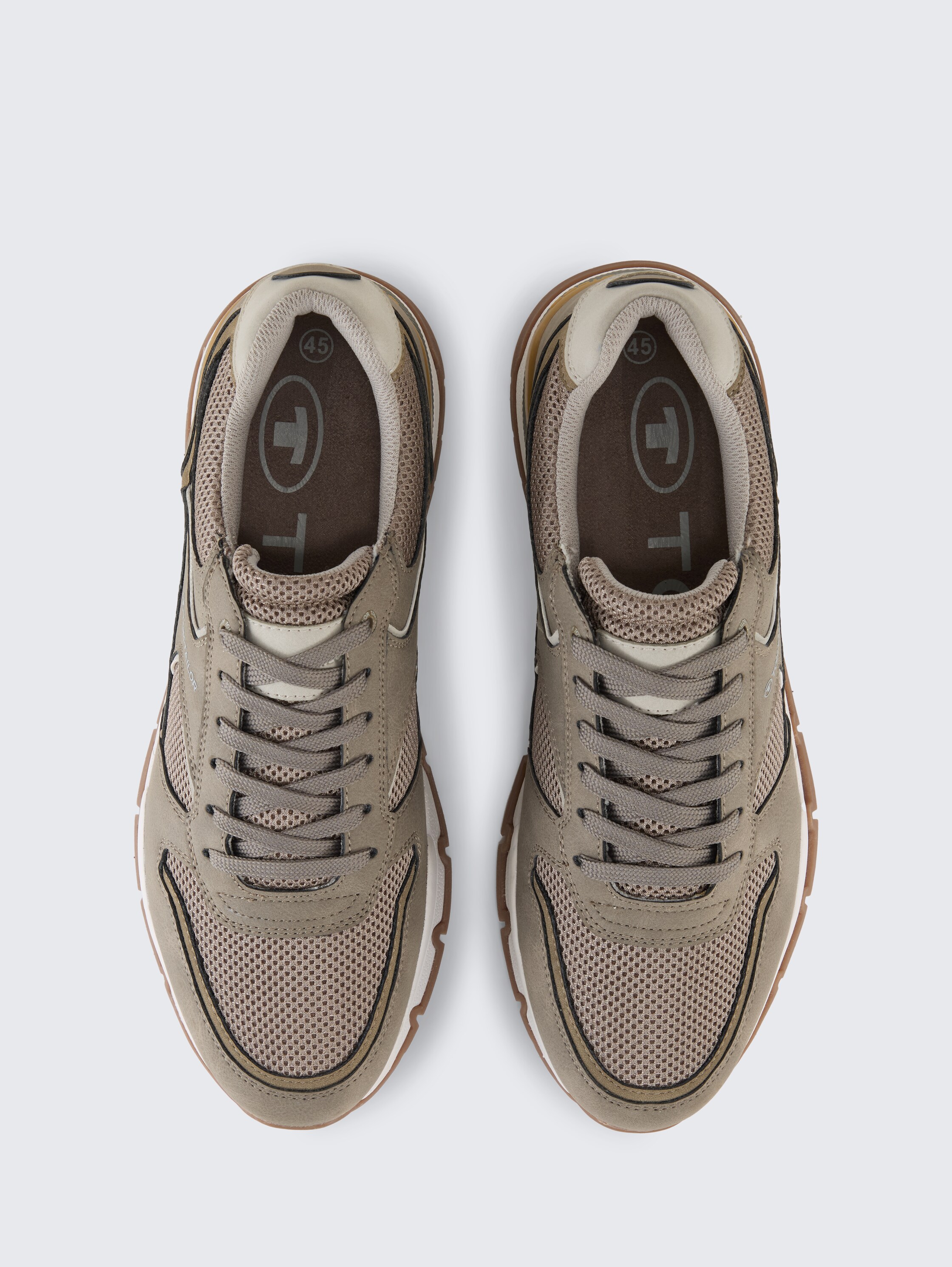 Sneaker mit Mesh-Einsatz - mud - 