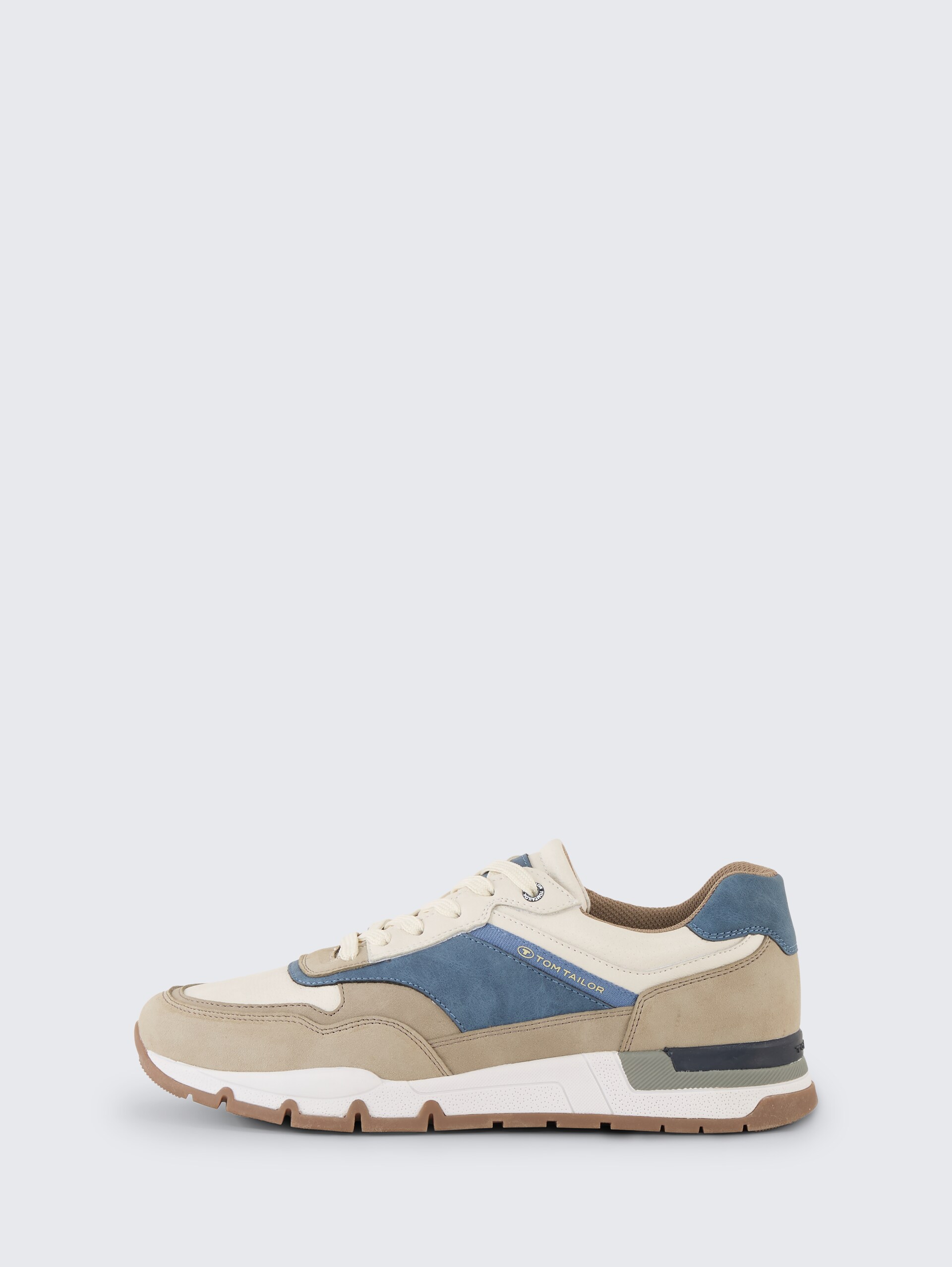 Sneakers met colourblocking - beige - zijaanzicht product