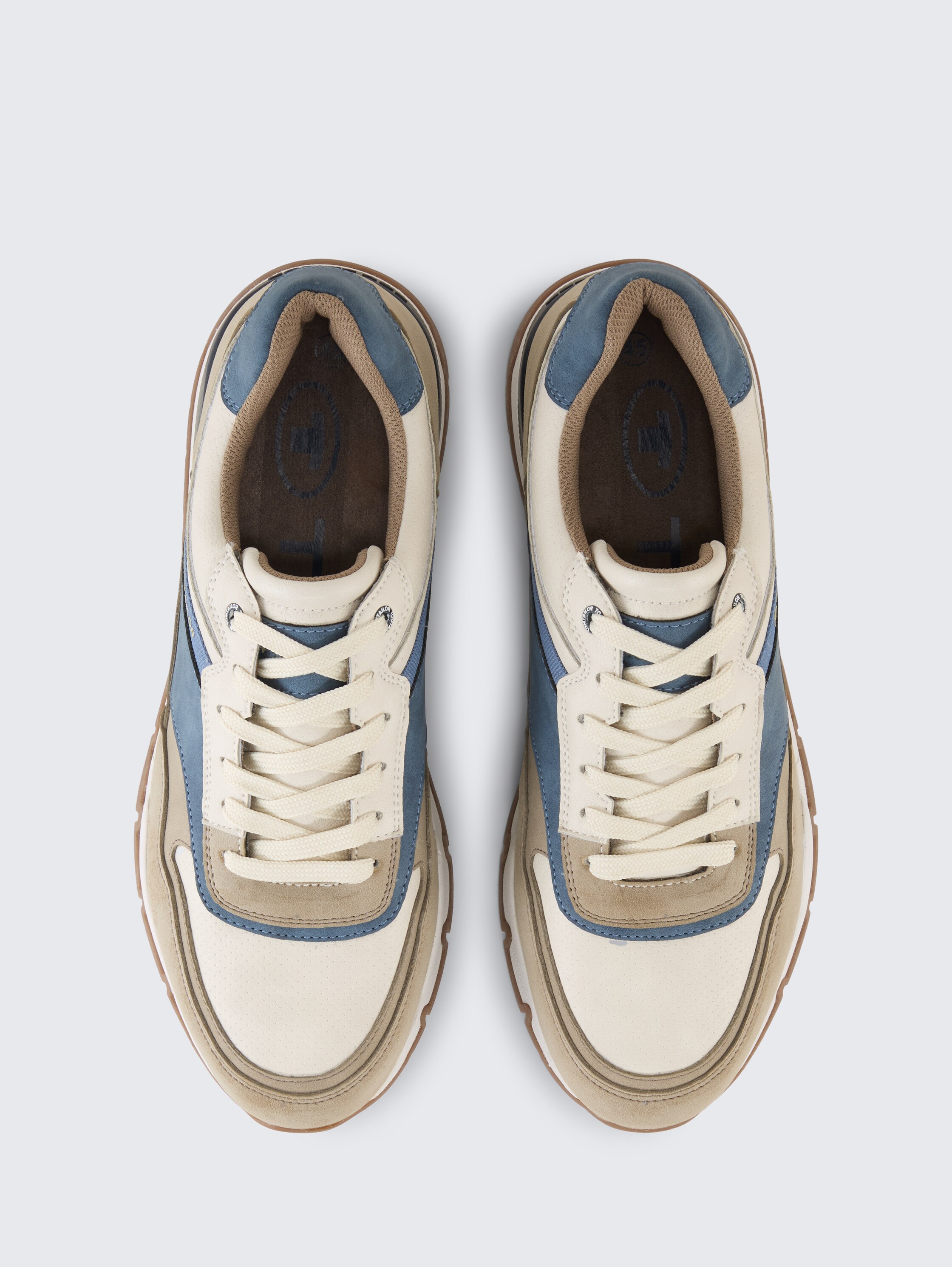 Trainers with colour blocking - beige - 