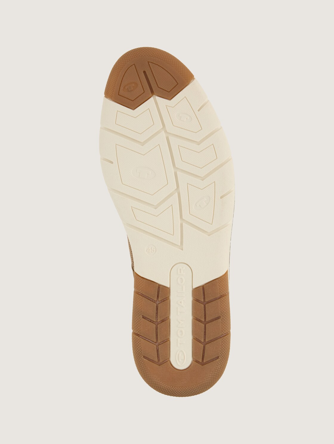 Schnürschuhe im Knitted-Look - sand - Produkt-Ansicht Sohle