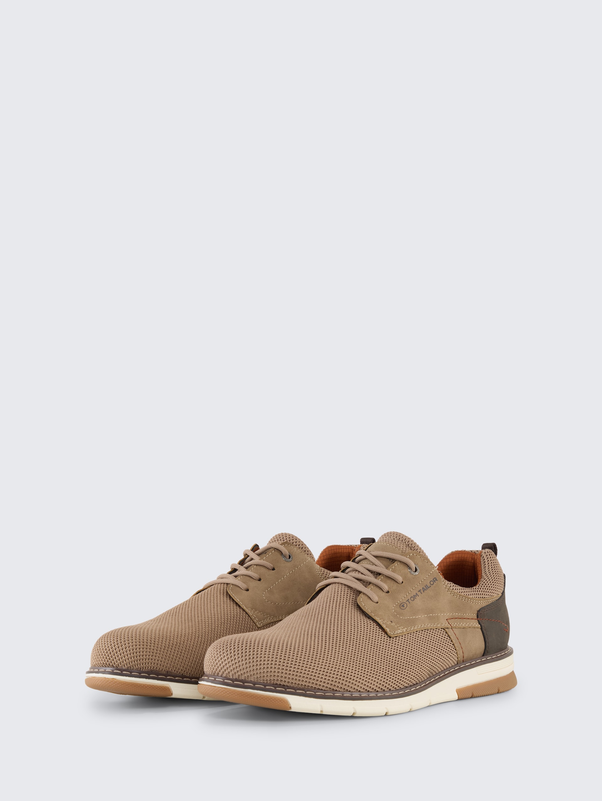 Schnürschuhe im Knitted-Look - sand - seitliche Produkt-Ansicht