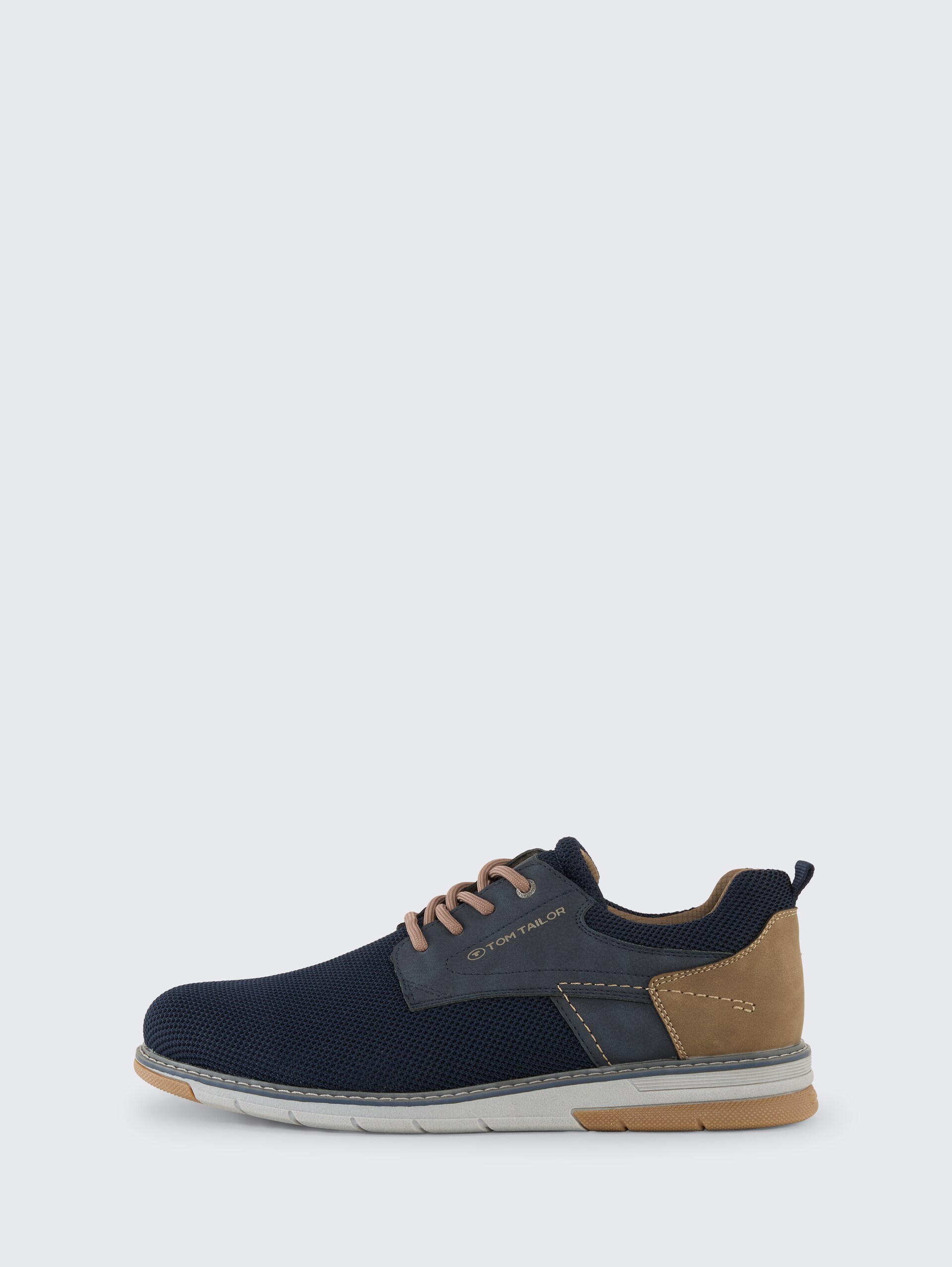 Schnürschuhe im Knitted-Look - navy - seitliche Produkt-Ansicht
