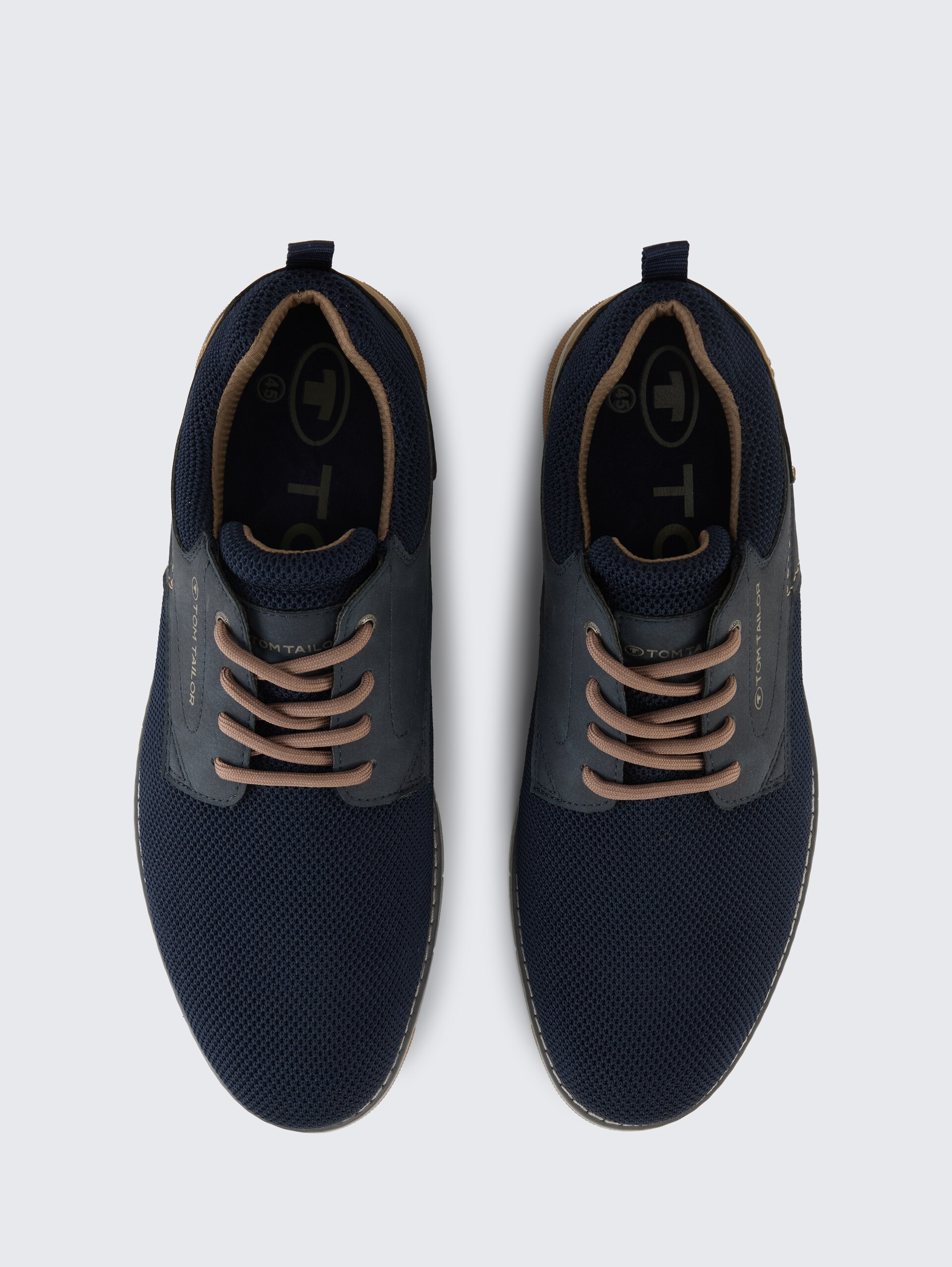Schnürschuhe im Knitted-Look - navy - Produkt-Ansicht von oben 