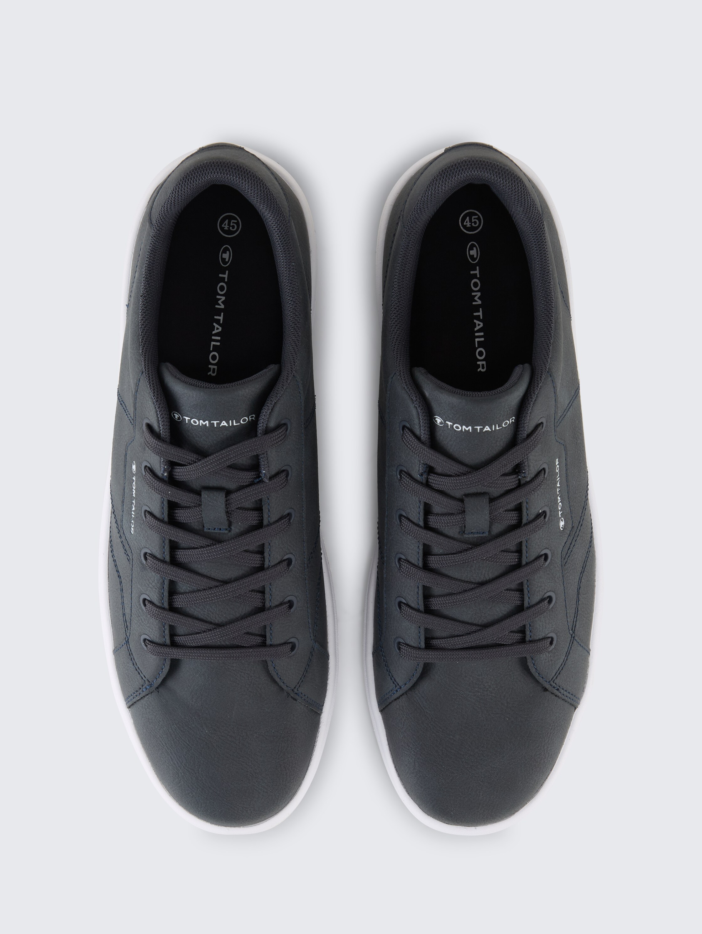 Sneaker aus Lederimitat - navy - Produkt-Ansicht von oben 