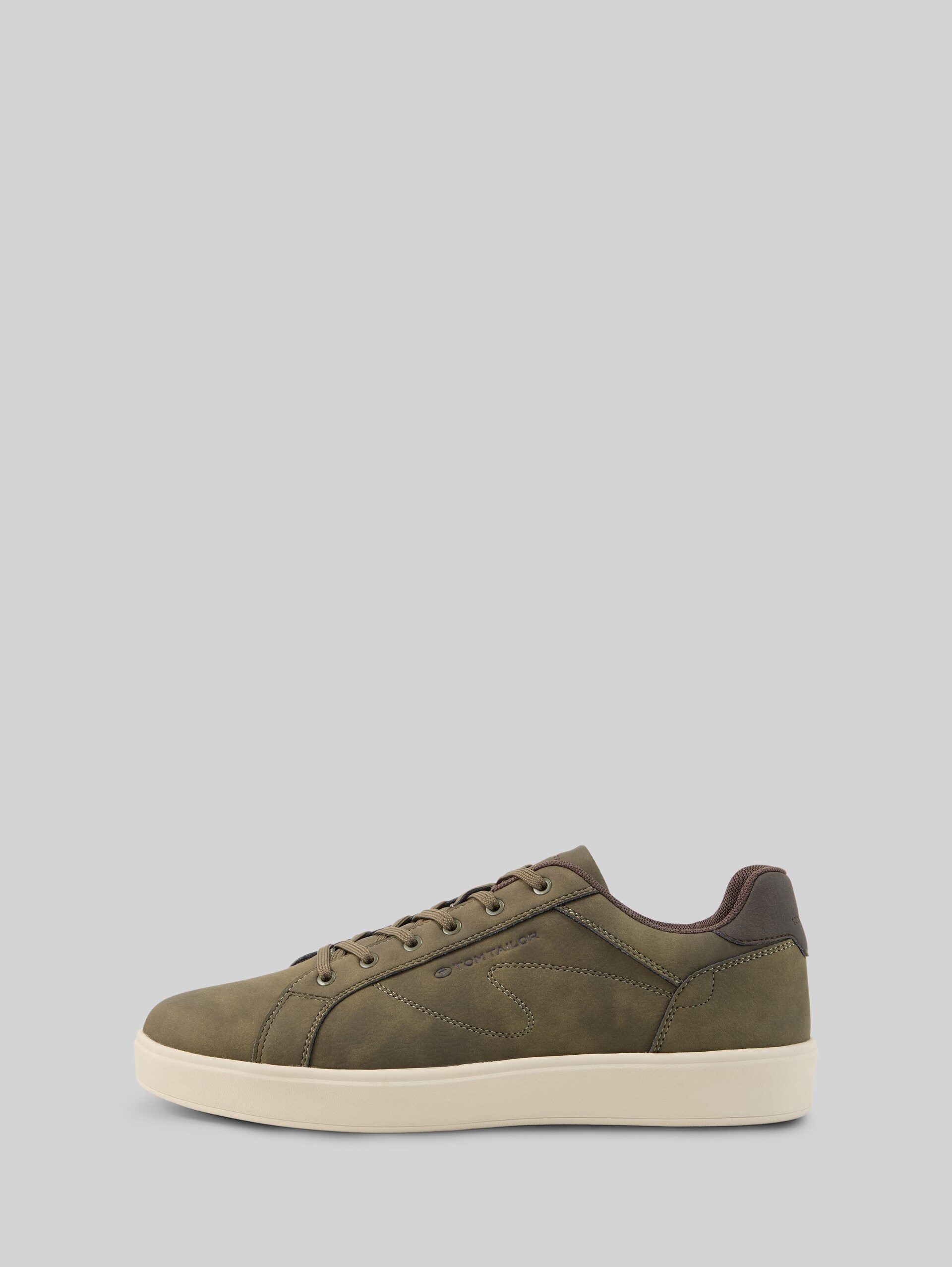 Baskets en simili cuir - khaki - vue latérale du produit