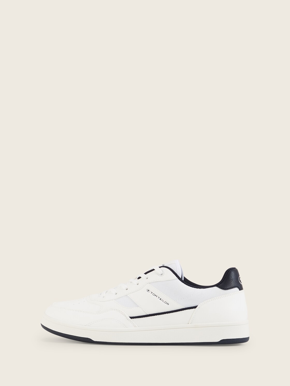 Sneaker mit Colour-Blocking - white-navy - seitliche Produkt-Ansicht