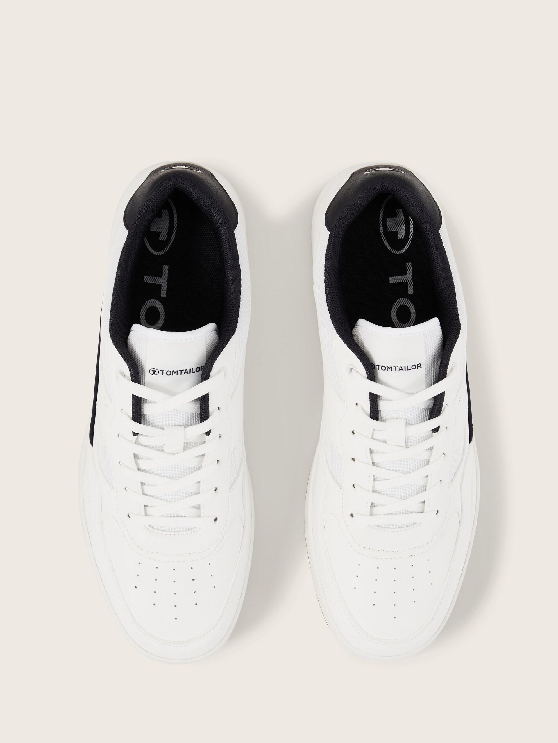 Sneakers met colourblocking - white-navy - Bovenaanzicht product 