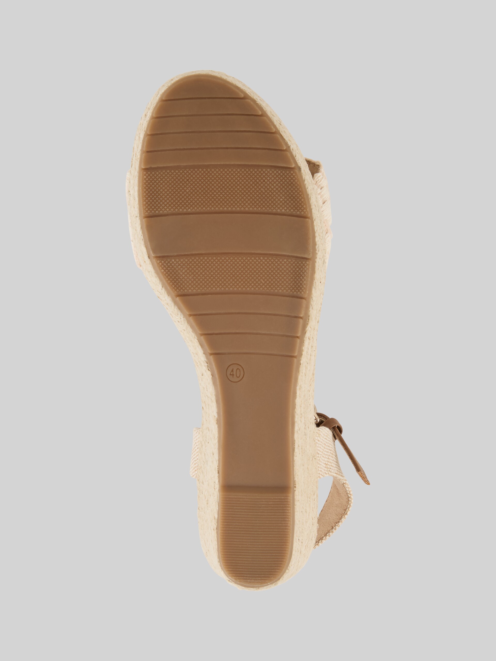 Sandals with wedge heels - offwhite-sand - Product view sole 