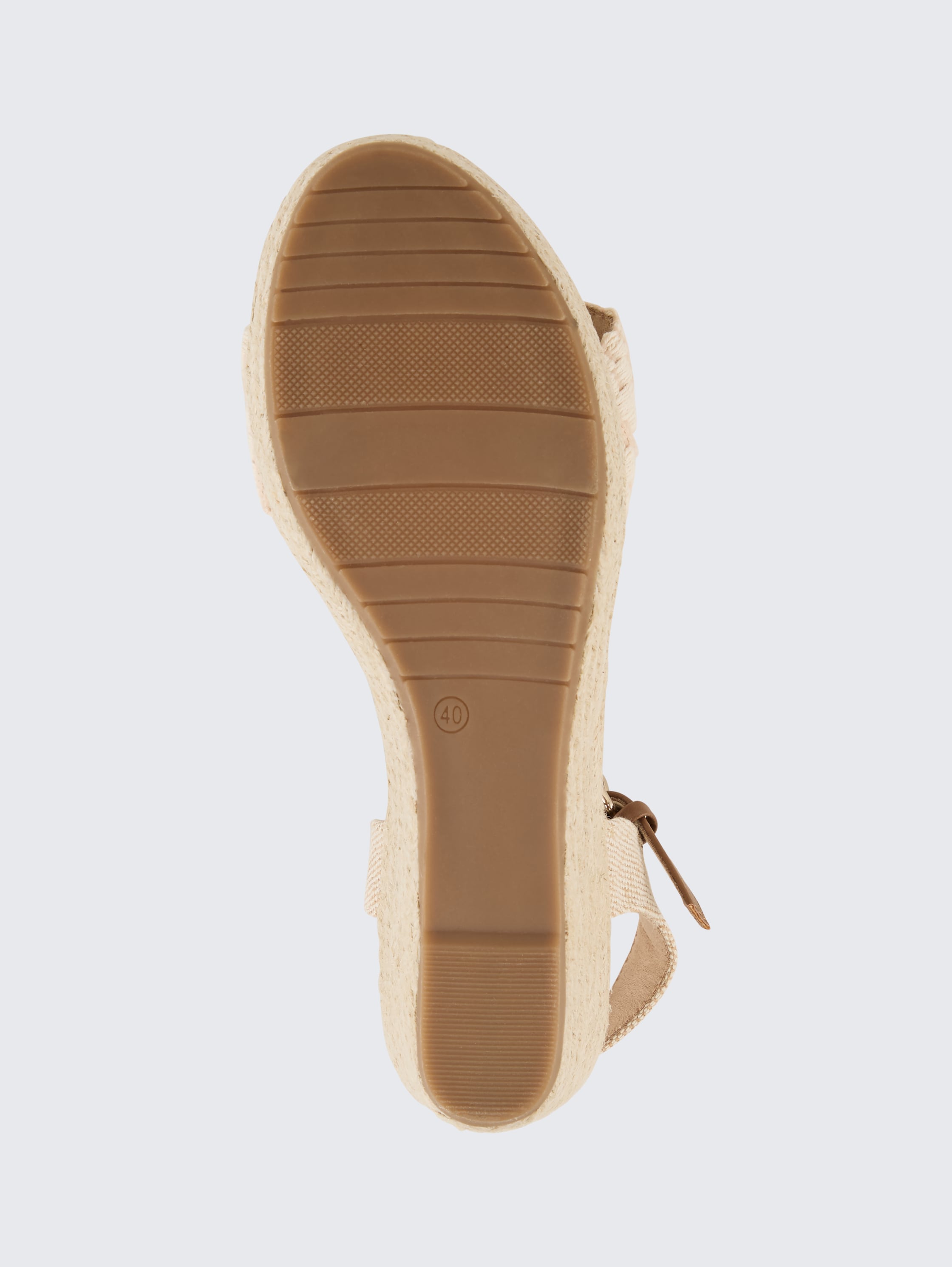 Sandalen mit Keilabsatz - offwhite-sand - Produkt-Ansicht Sohle