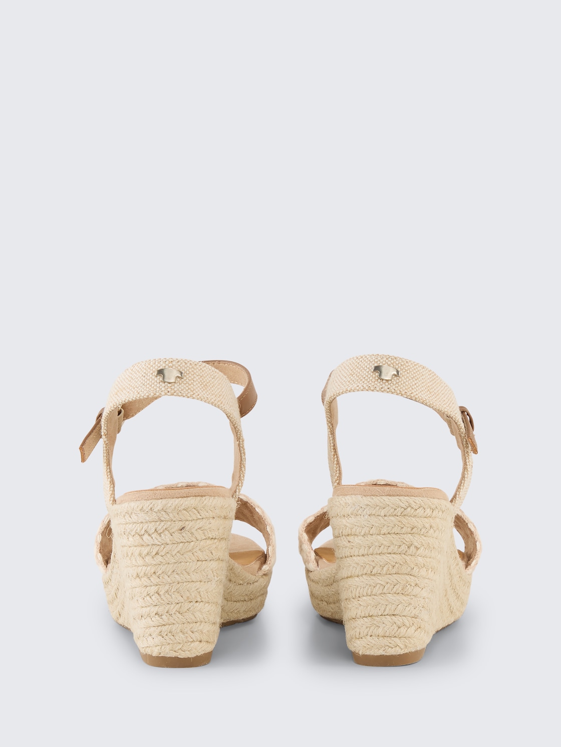 Sandals with wedge heels - offwhite-sand - Product rear view