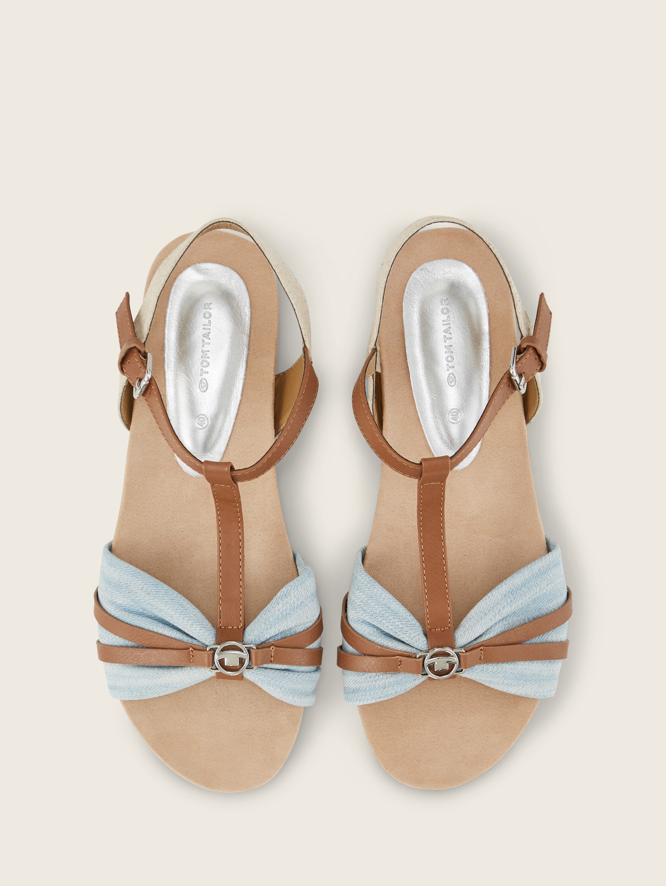 Flat sandals - lt.blue - Product view from top 