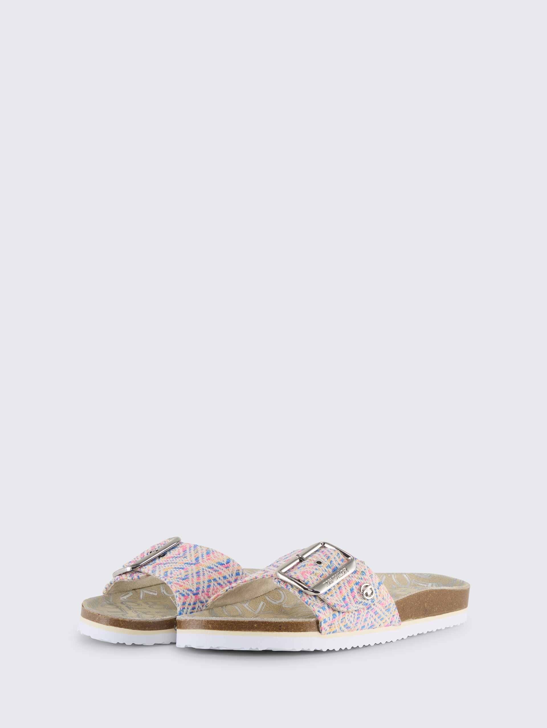 Flache Sandalen mit Flechtmuster - blue-multi - seitliche Produkt-Ansicht